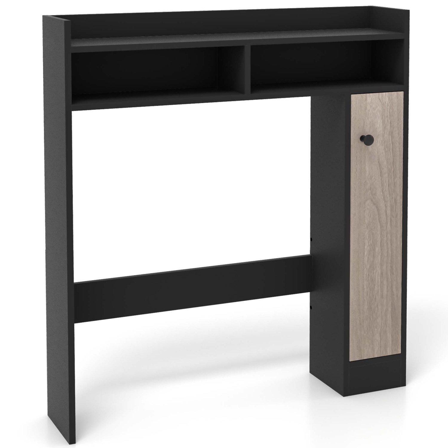 Costway Over the Toilet Bathroom Cabinet Floor Storage Organizer with Adjustable Shelves