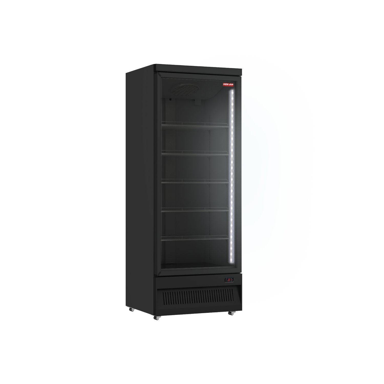 New Air commercial 30 po 20 pi3 avec CONGÉLATEUR porte vitrée - tout noir