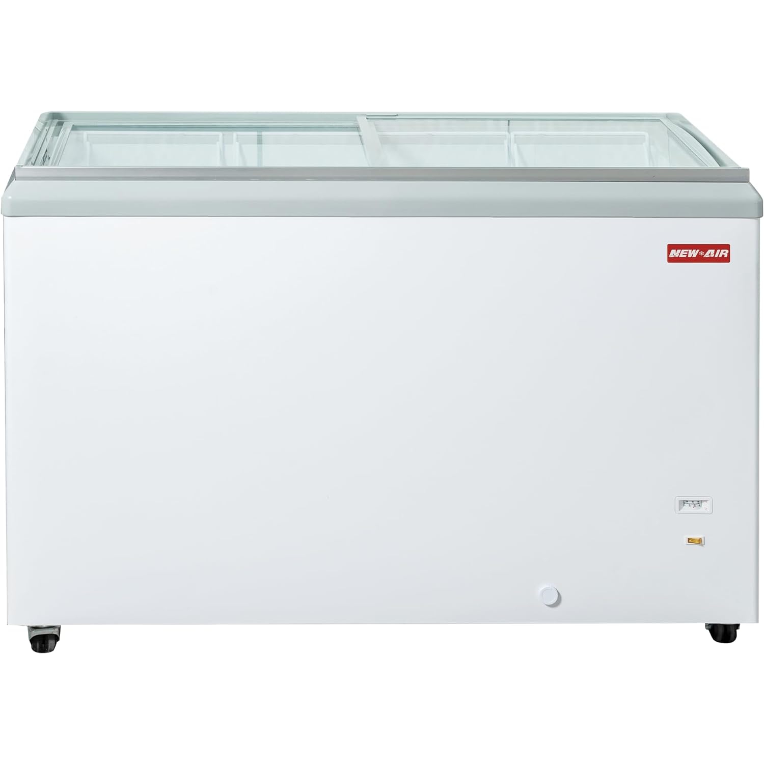 Nouveau Air commercial 50" 12,9 CU. avec Congélateur à crème glacée en verre plat - Blanc/Gris