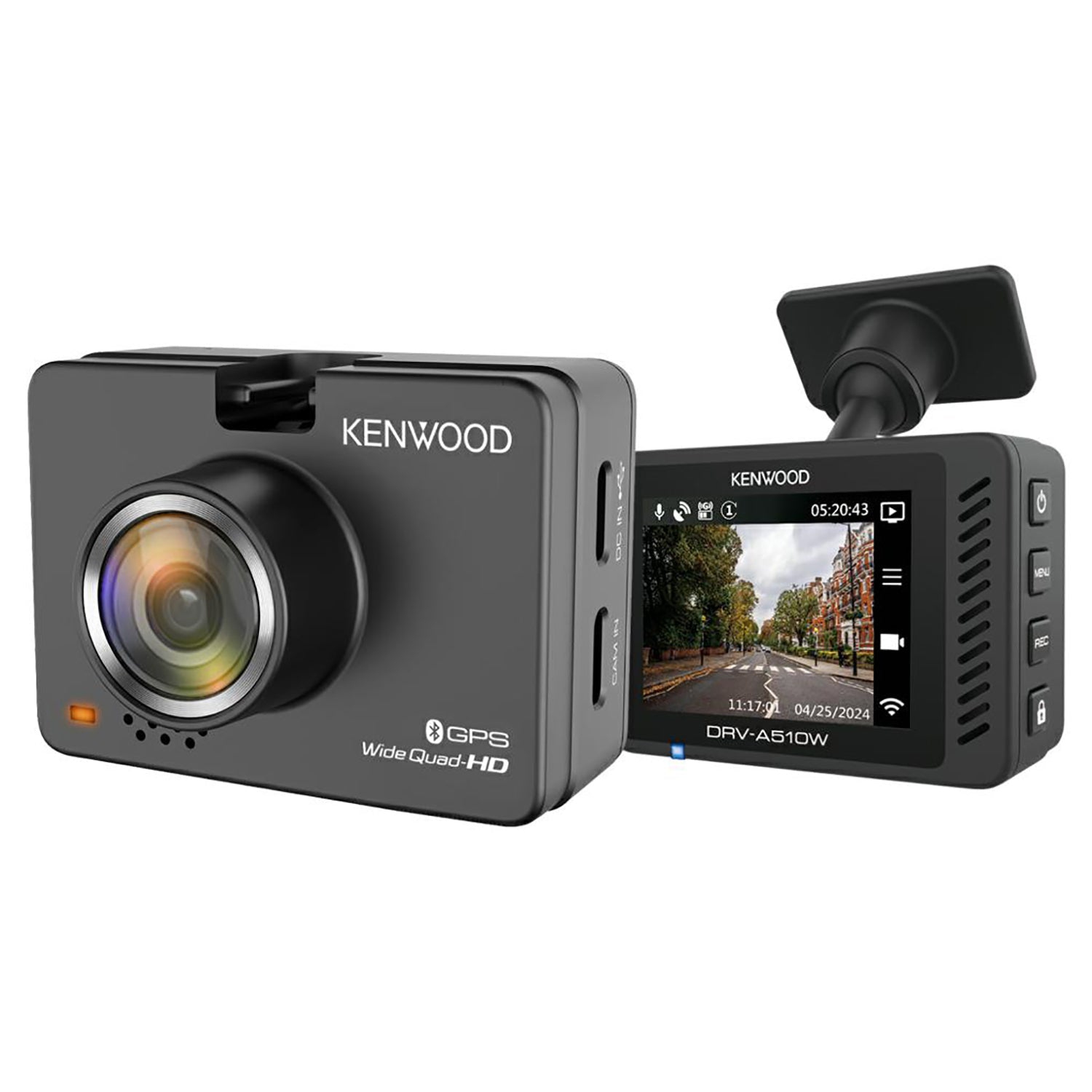 Kenwood DRV-A510W HD Dash Cam with 2" Display, GPS and Wi-Fi