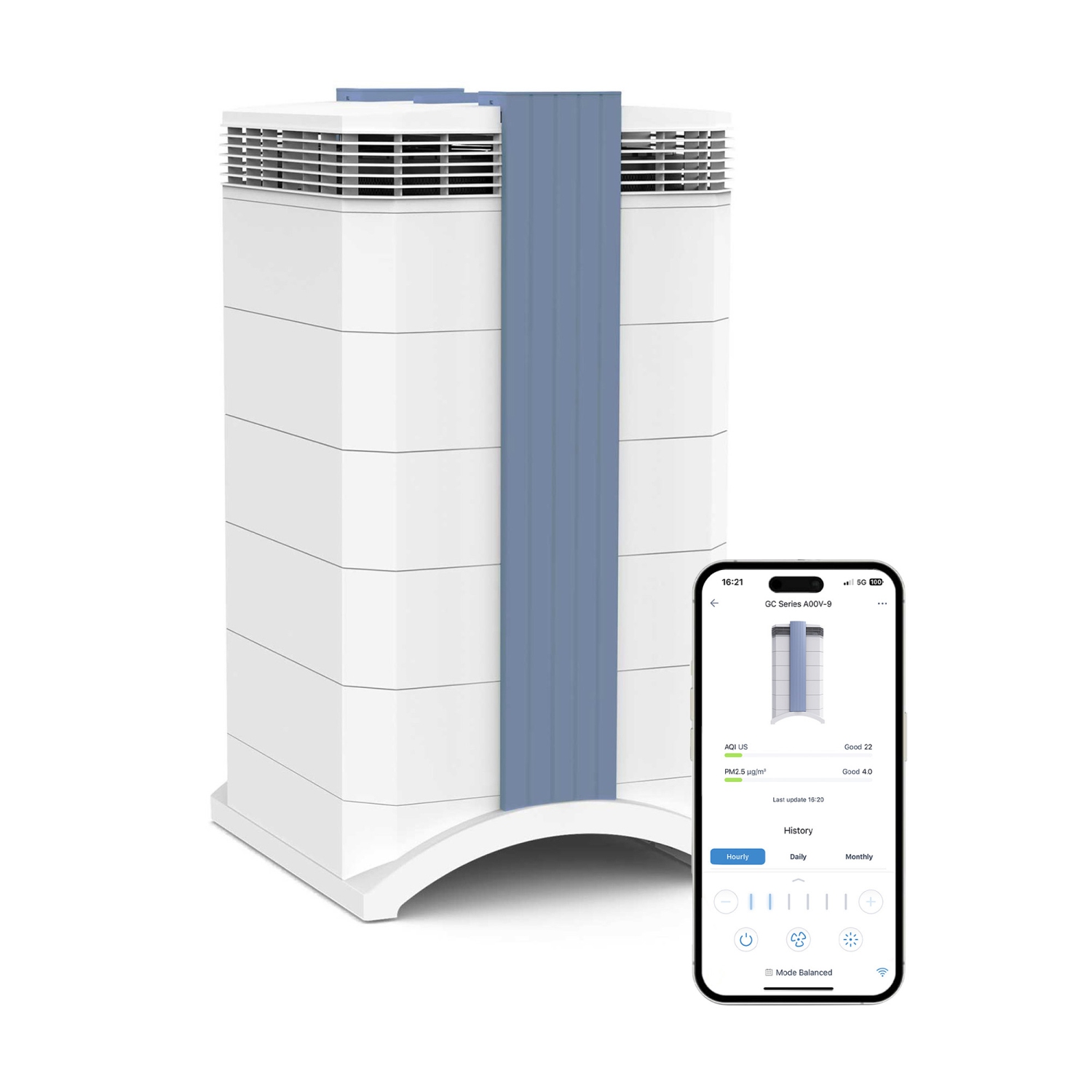 IQAir GC MultiGas XE Air Purifier – Smart MultiGas Filtration for Rooms up to 1125 sq ft - Chemicals, Odors, VOCs, and Particles, Swiss Made, WiFi