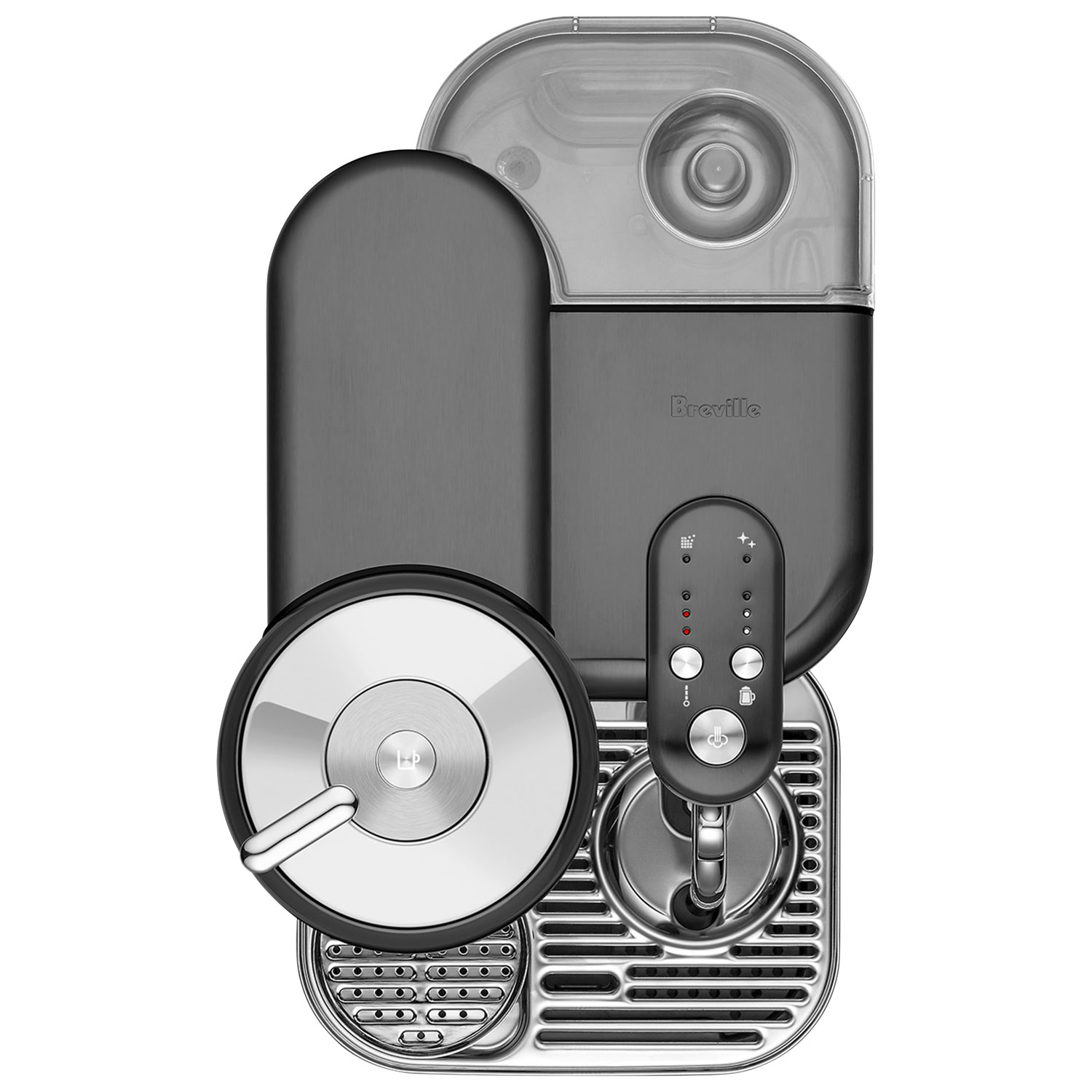 Machine à espresso à capsules Nespresso Vertuo Creatista de Breville - Acier inoxydable noir
