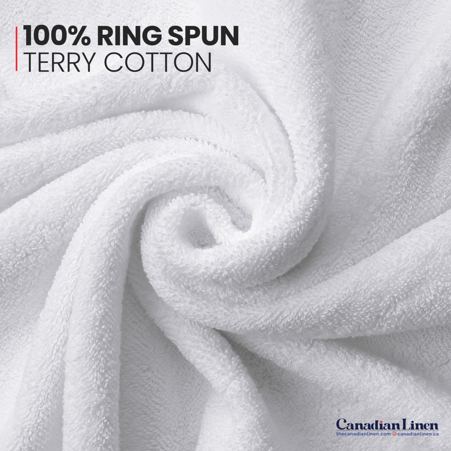 Canadian Linen Luxury Everest Hand Towels, 16”x28”, 6 Pack, Lightweight Quick Dry Soft Absorbent Cotton Home Towels Set for Hotel, Restaurants, White