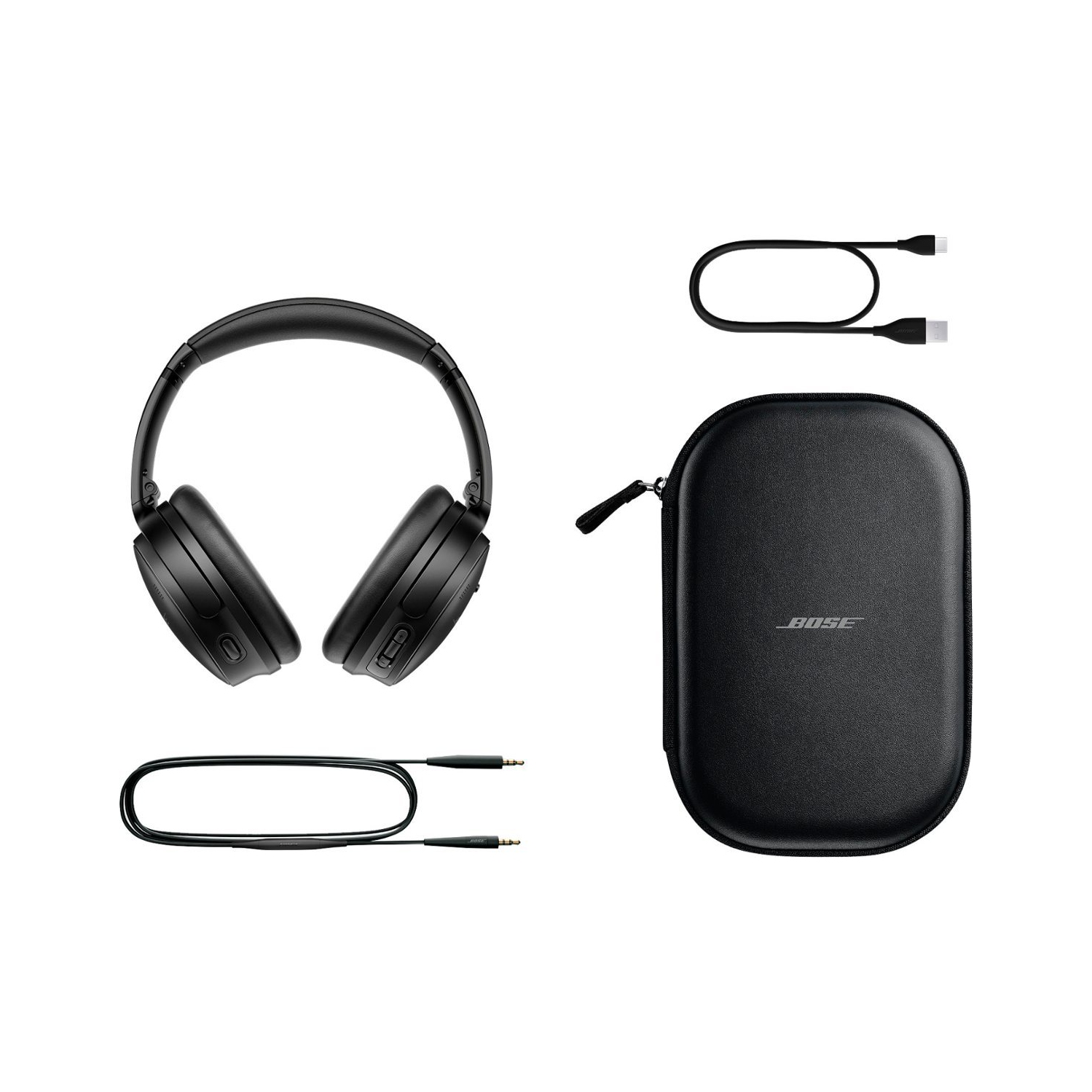 Open Box - Bose QuietComfort Wireless Noise Cancelling Over-the-Ear Headphones - Black