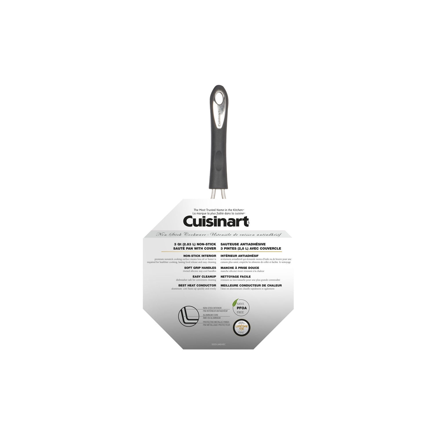 Cuisinart 5533-24SVEC 3Qt Non-Stick Saute Pan with Cover