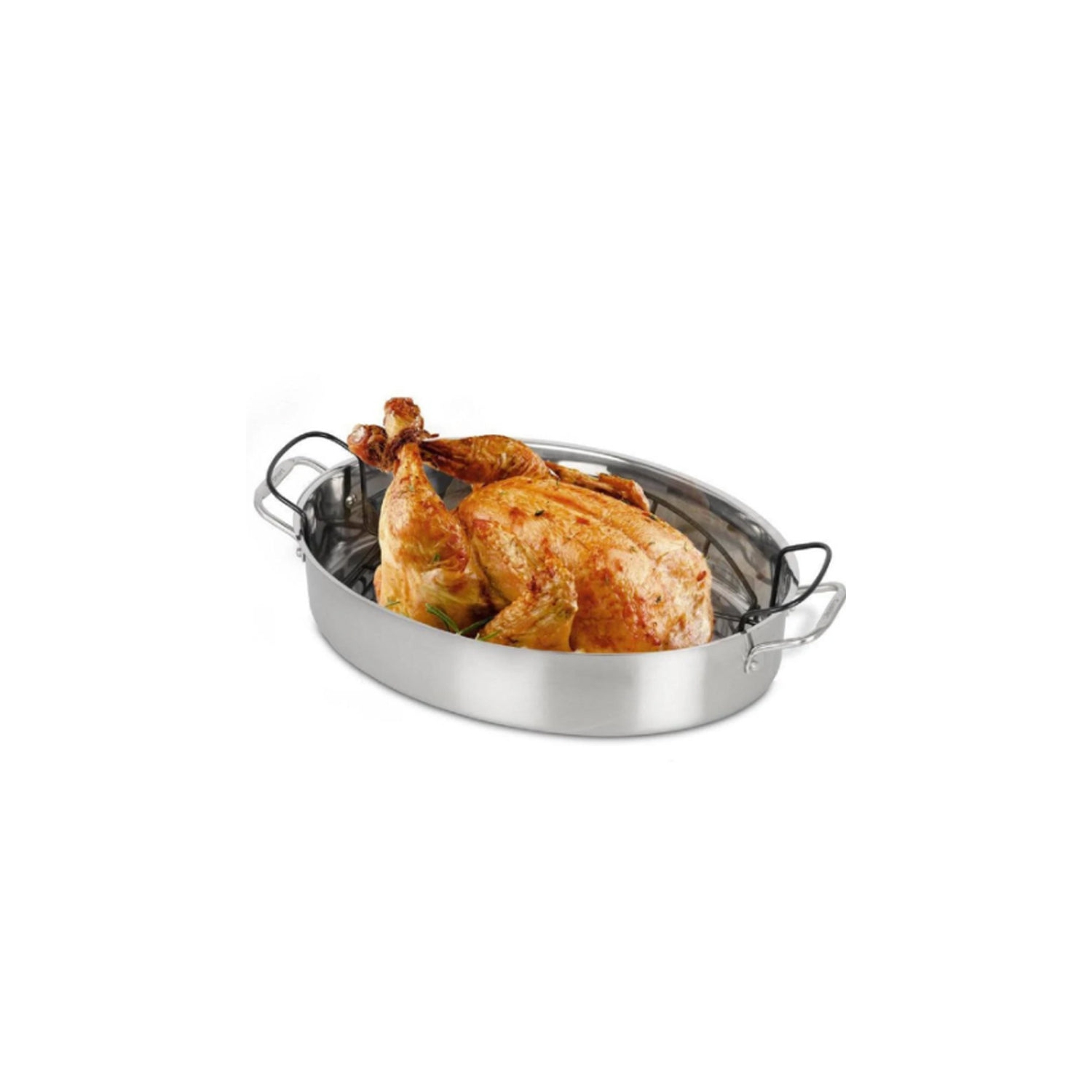 Cuisinart 87117-17ORMC 17" Oval Roasting Pan with Non-Stick Rack