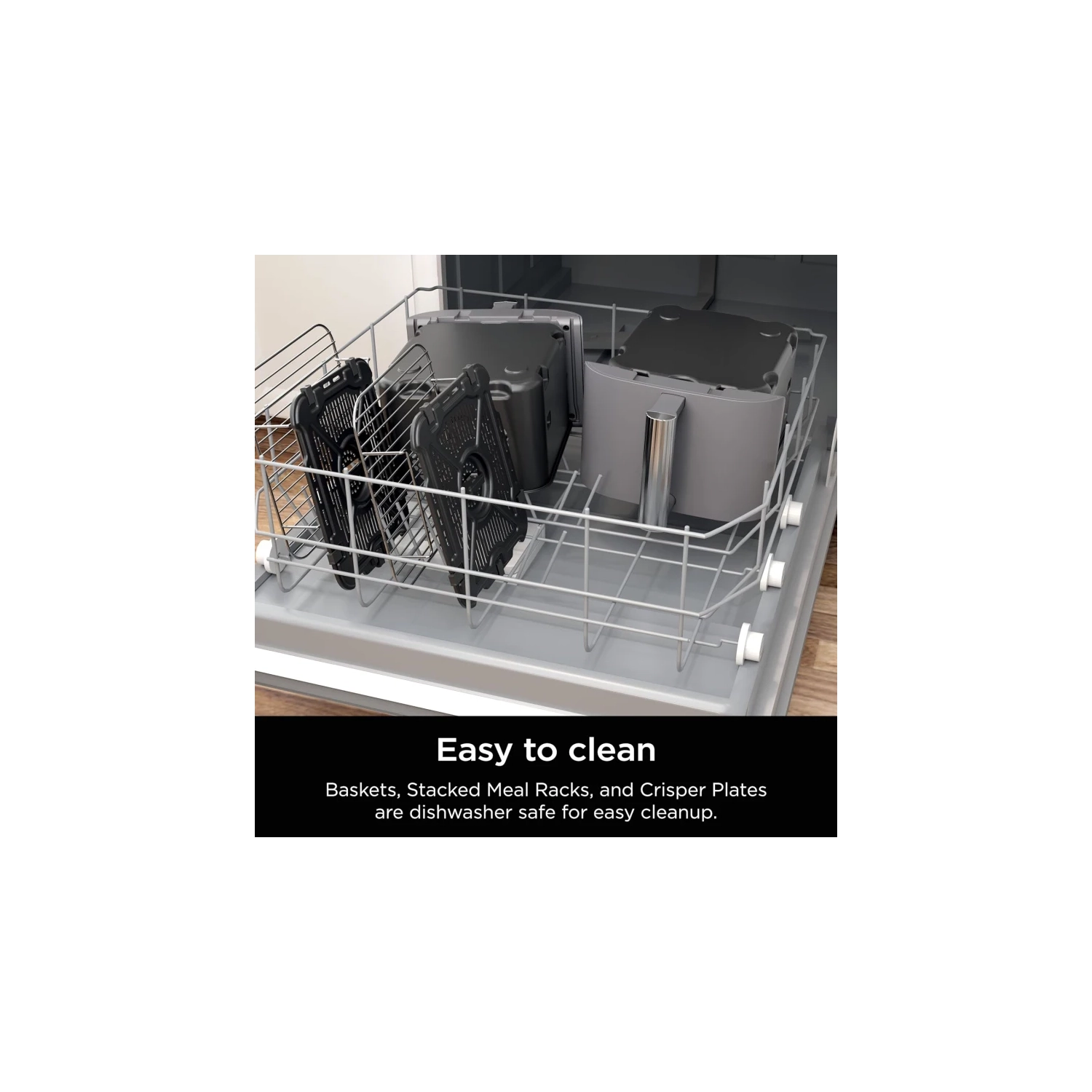 Ninja SL401 DoubleStack XL 2-Basket Air Fryer - 10 QT, 6-in-1, DoubleStack Technology, Smart Finish, Cook 4 Foods at Once, Compact Design, Easy