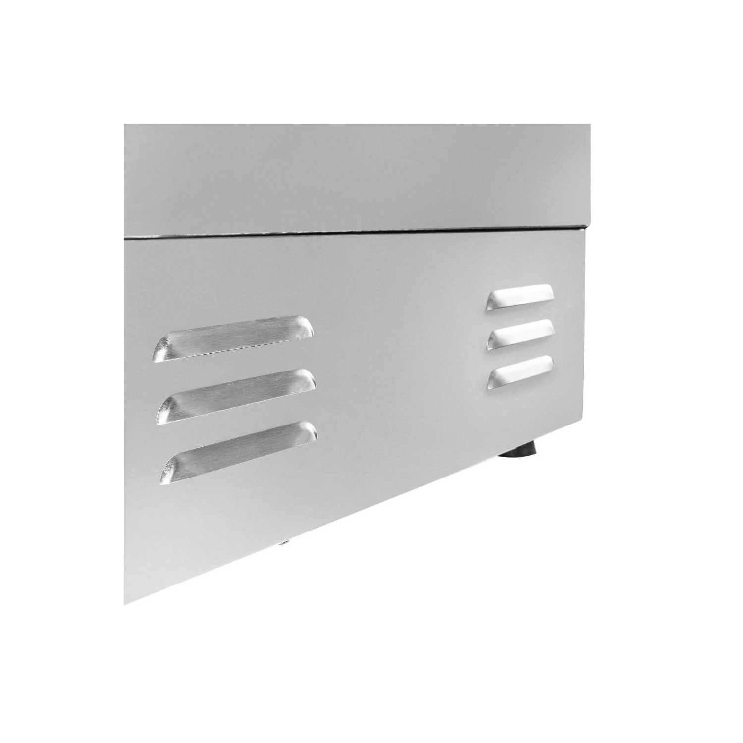 A-822 Electric Griddle | Teppanyaki Half Flat and Half Grooved Grill | Double Thermostat | 110V