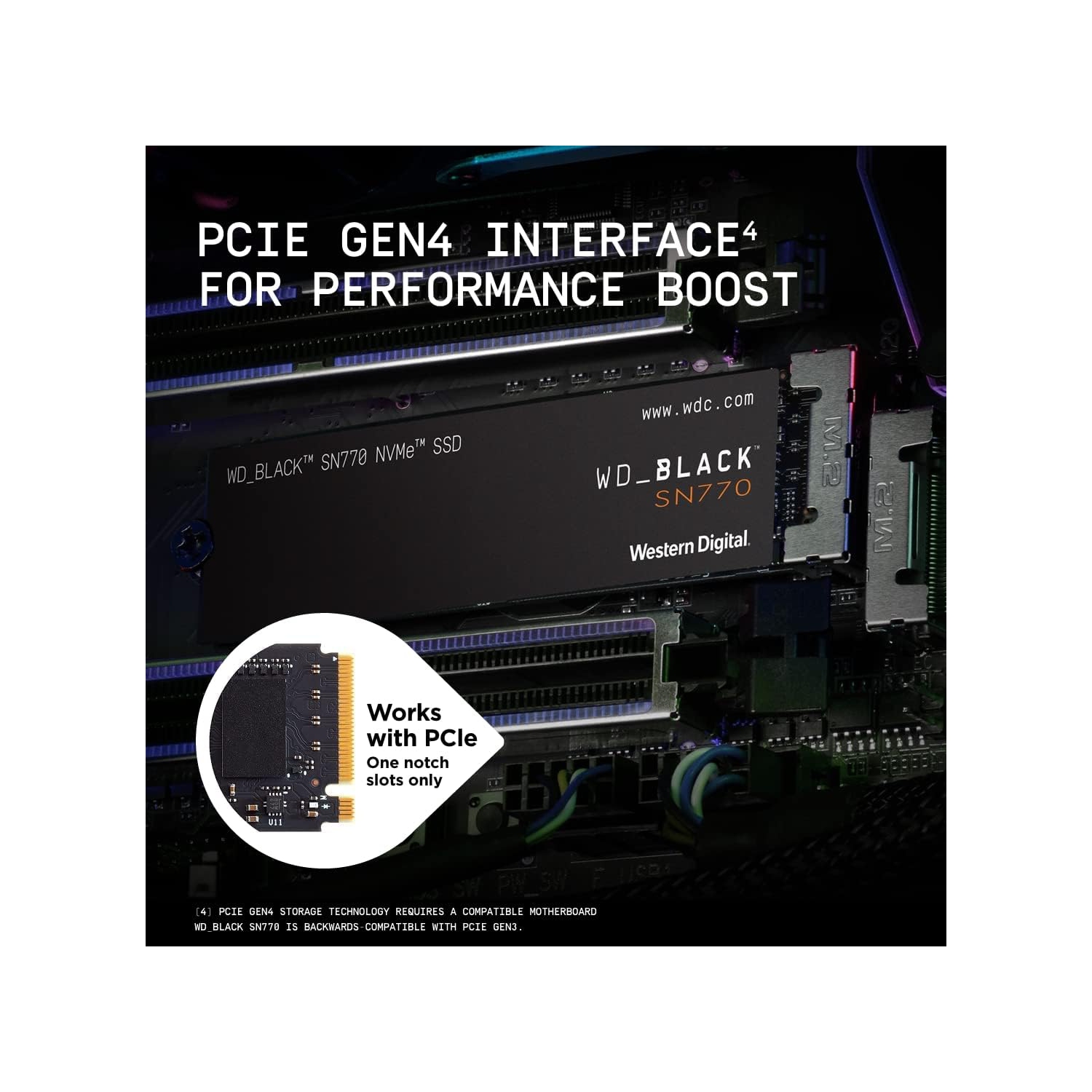 WD_BLACK 2TB SN770 NVMe Internal Gaming SSD Solid State Drive