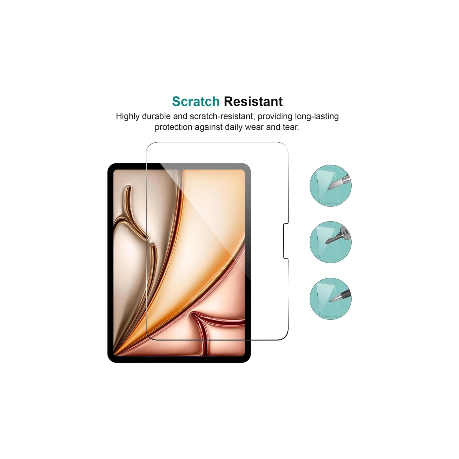 2 Pack Tempered Glass Screen Protector for New iPad Air 13 Inch 2025/2024, iPad Pro 13 Inch(M4),- 9H Hardness Anti-Scratch Film