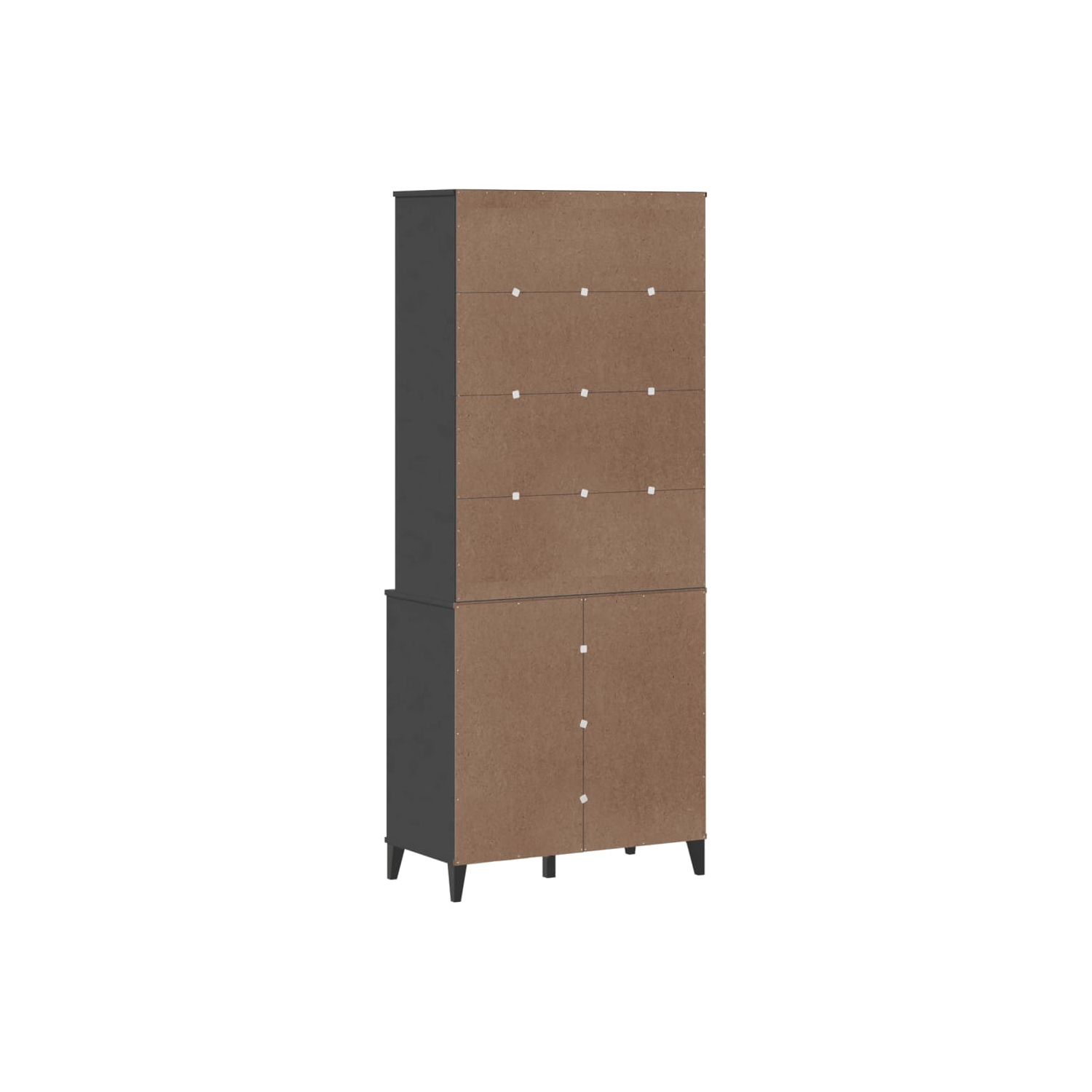 vidaXL Highboard VIKEN Anthracite Grey 80x40x190 cm Solid Wood Pine