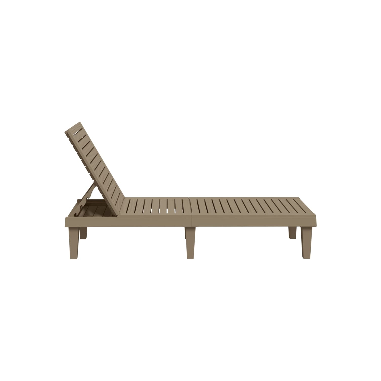 vidaXL Sun Lounger Light Brown 155x58x83 cm Polypropylene