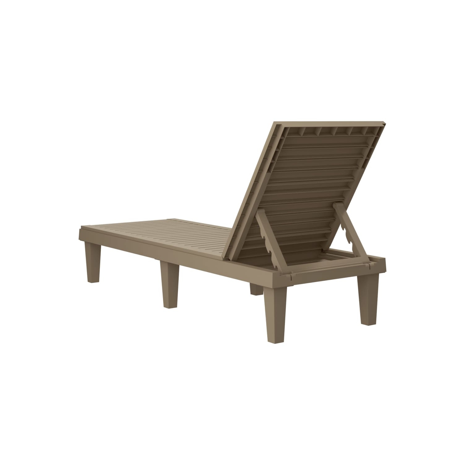vidaXL Sun Lounger Light Brown 155x58x83 cm Polypropylene