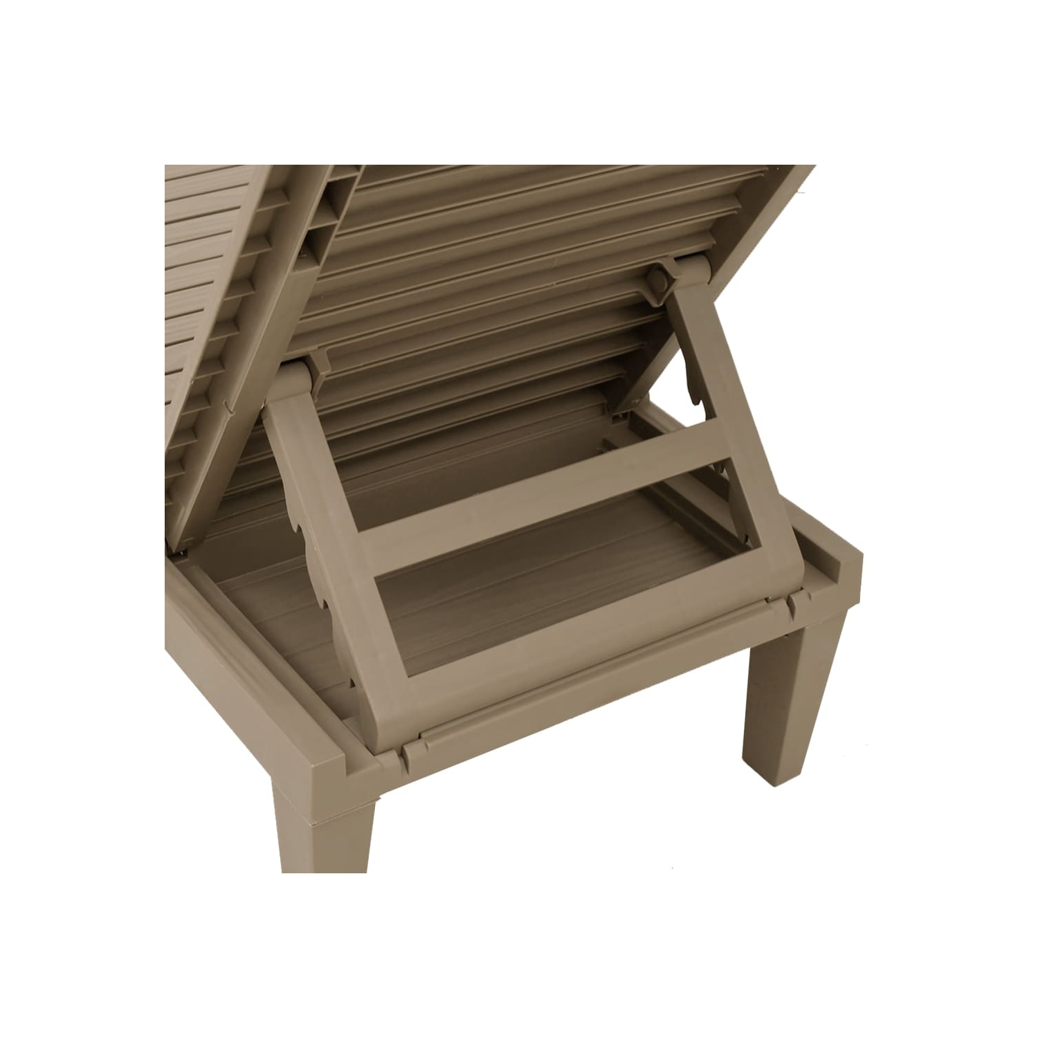 vidaXL Sun Lounger Light Brown 155x58x83 cm Polypropylene