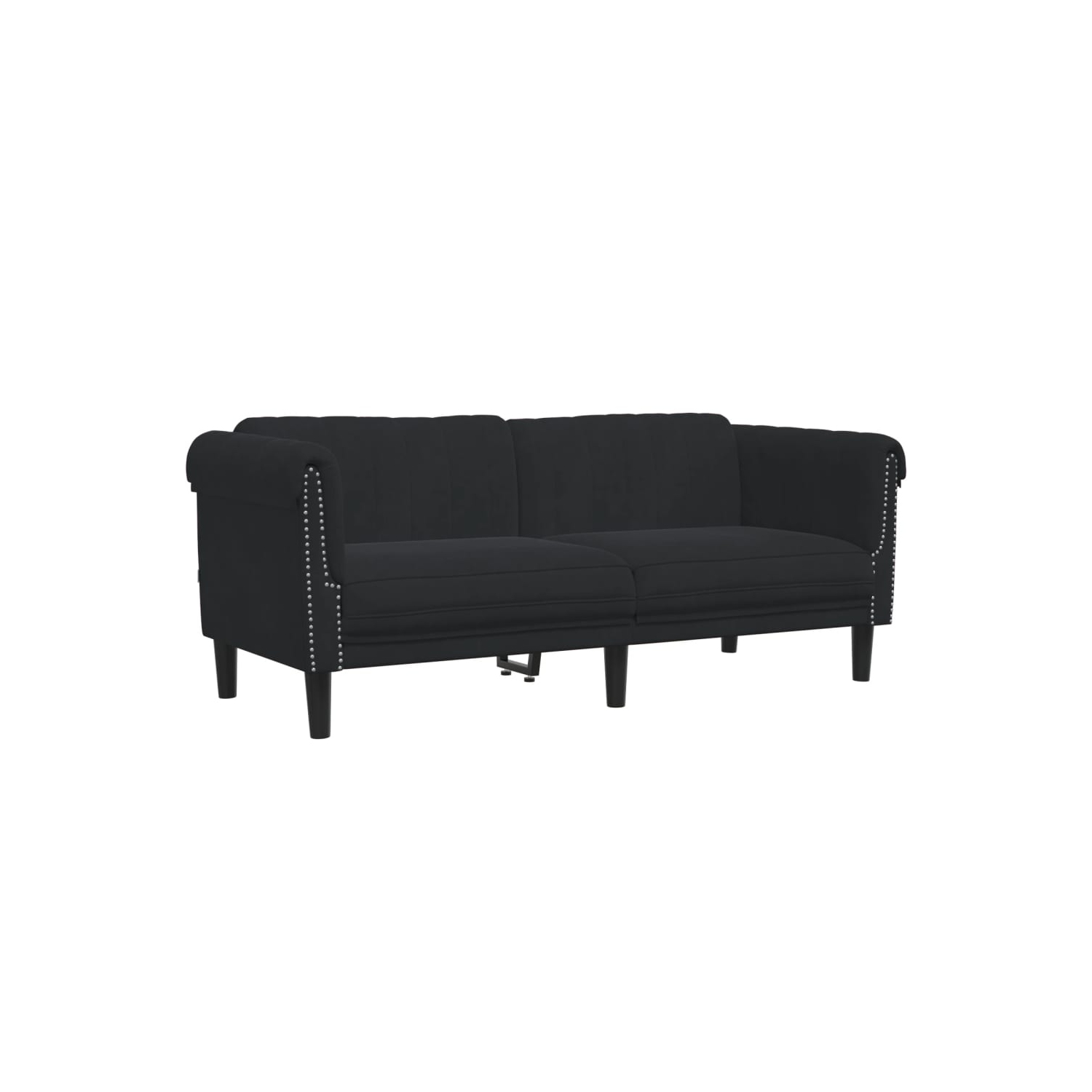 vidaXL 2 Piece Sofa Set Black Velvet