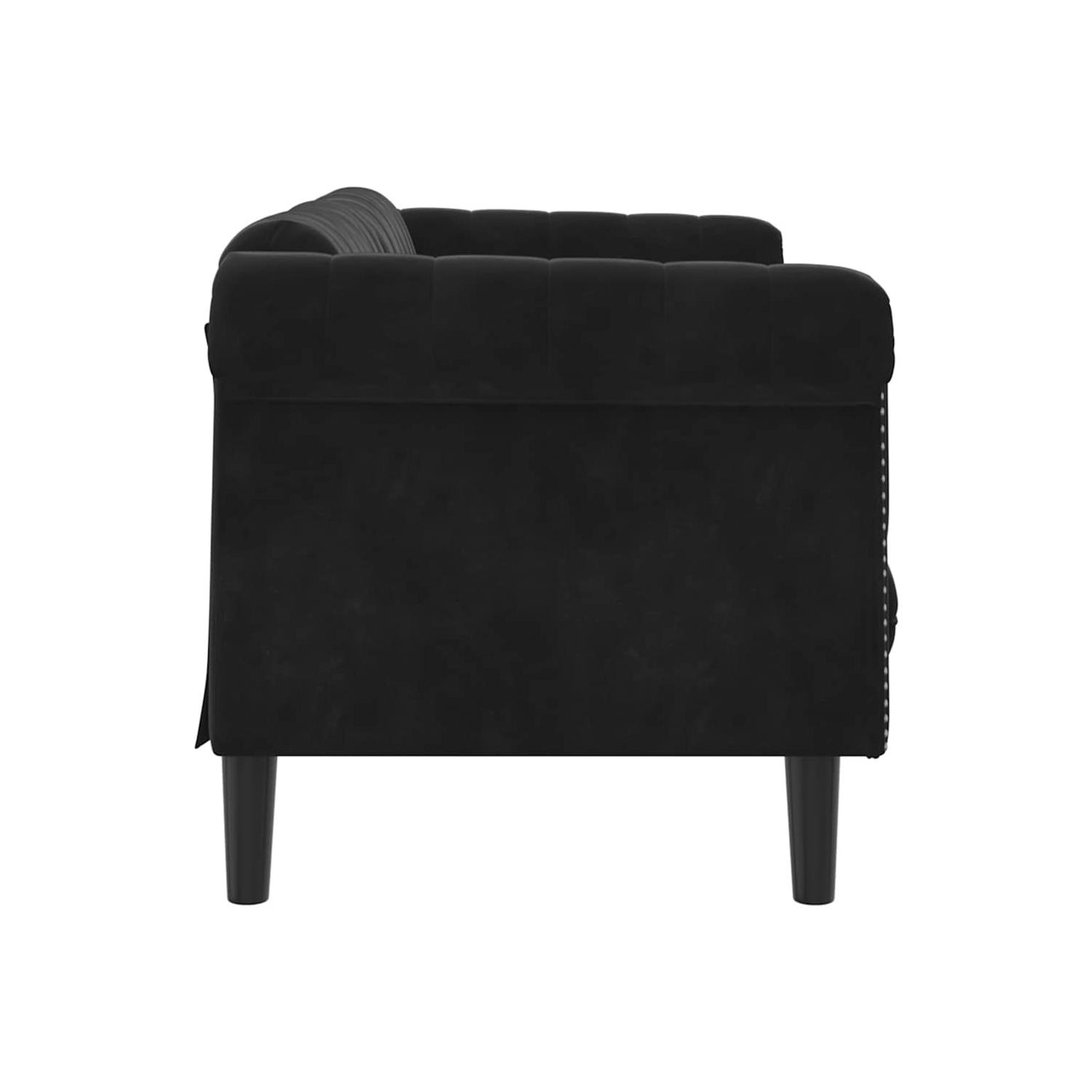 vidaXL Sofa 2-Seater Black Velvet