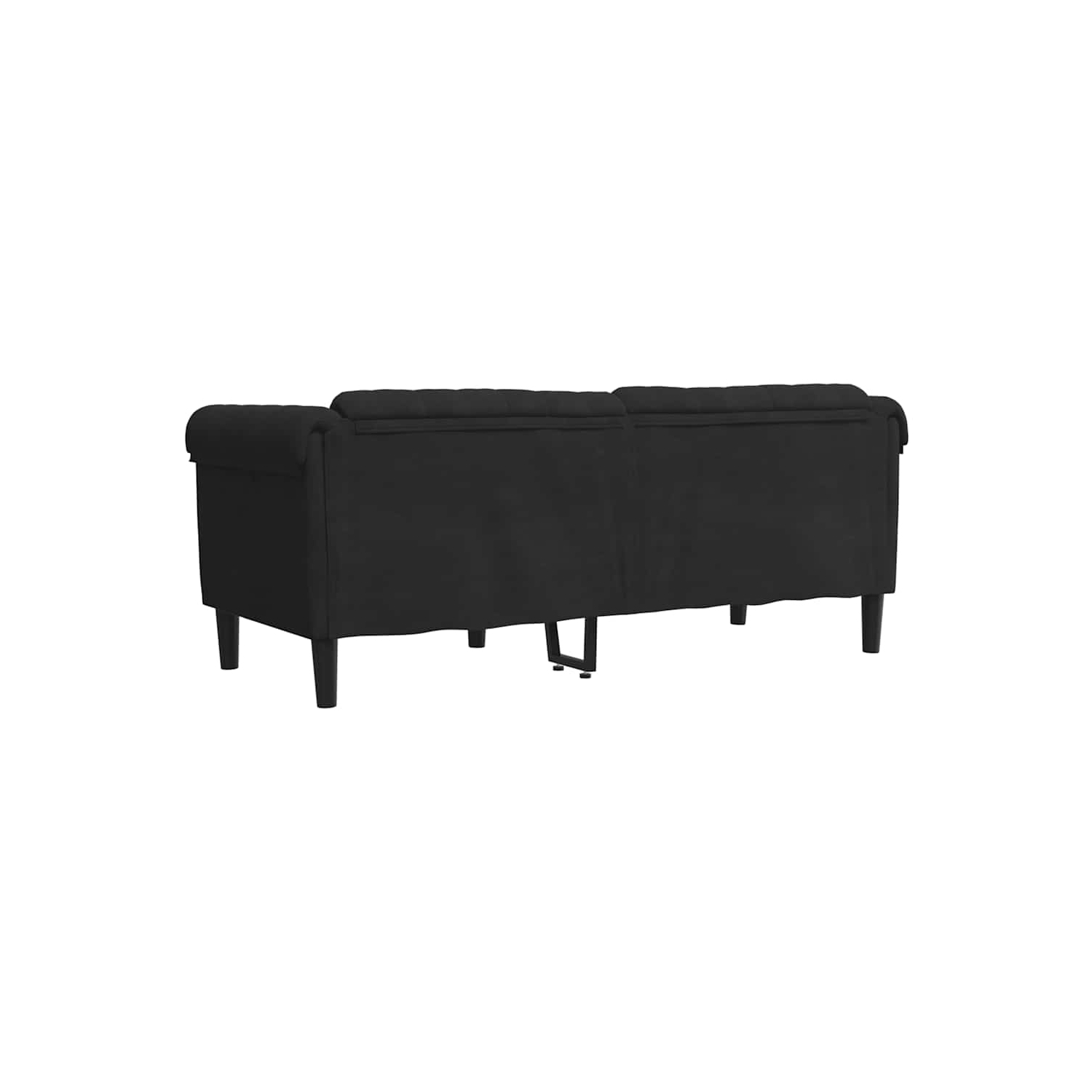 vidaXL Sofa 2-Seater Black Velvet