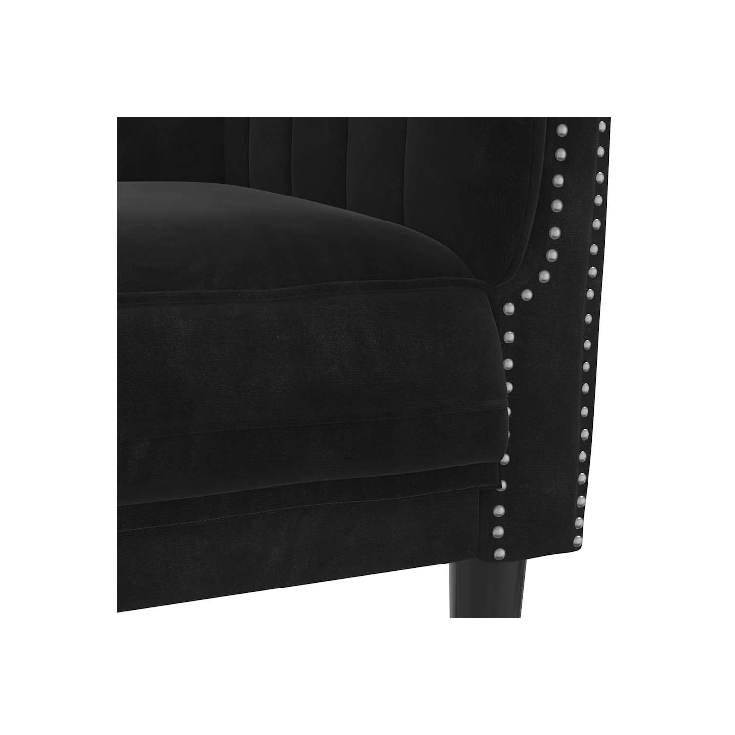 vidaXL Sofa 2-Seater Black Velvet