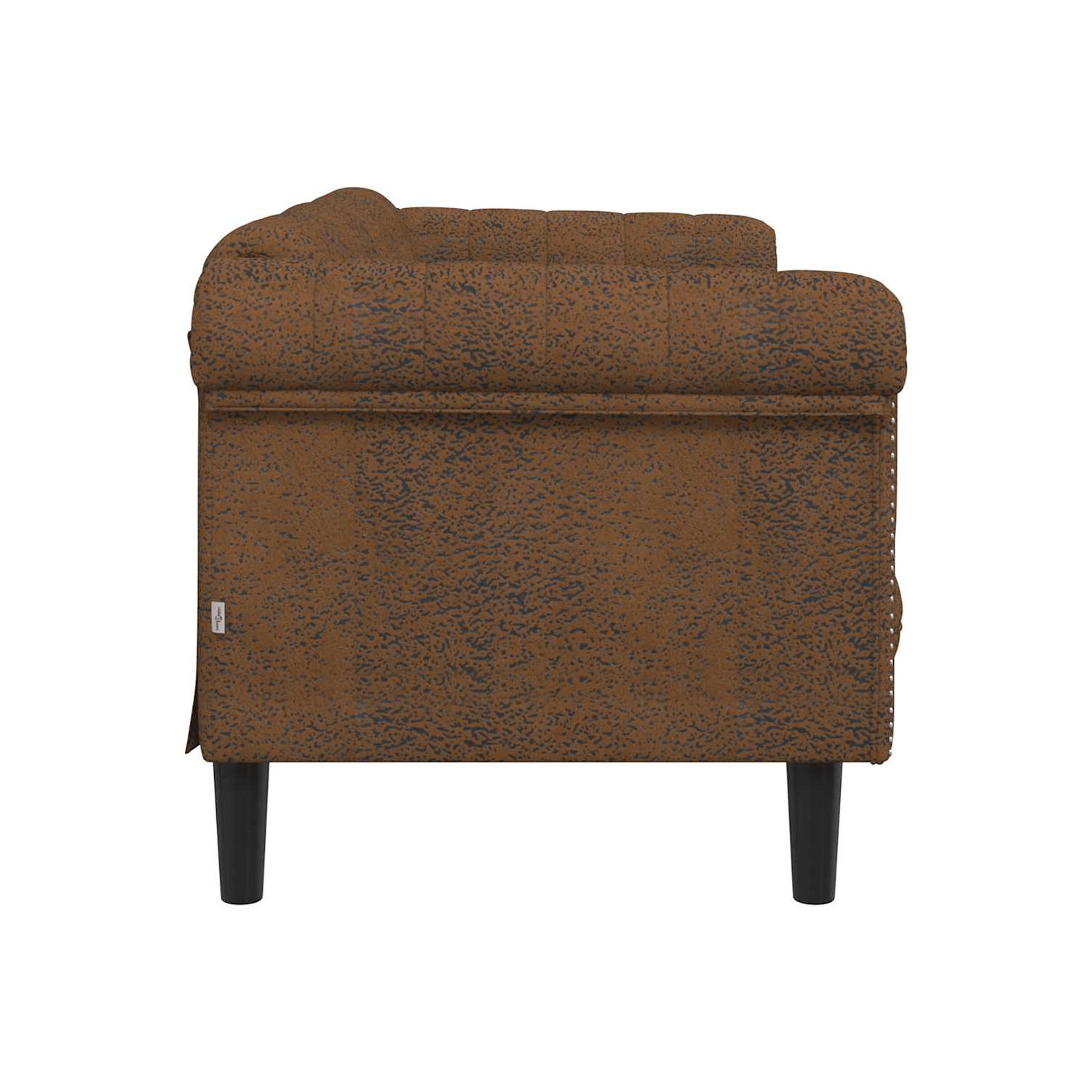 Sofa 2 places en similicuir brun avec méridienne vidaXL