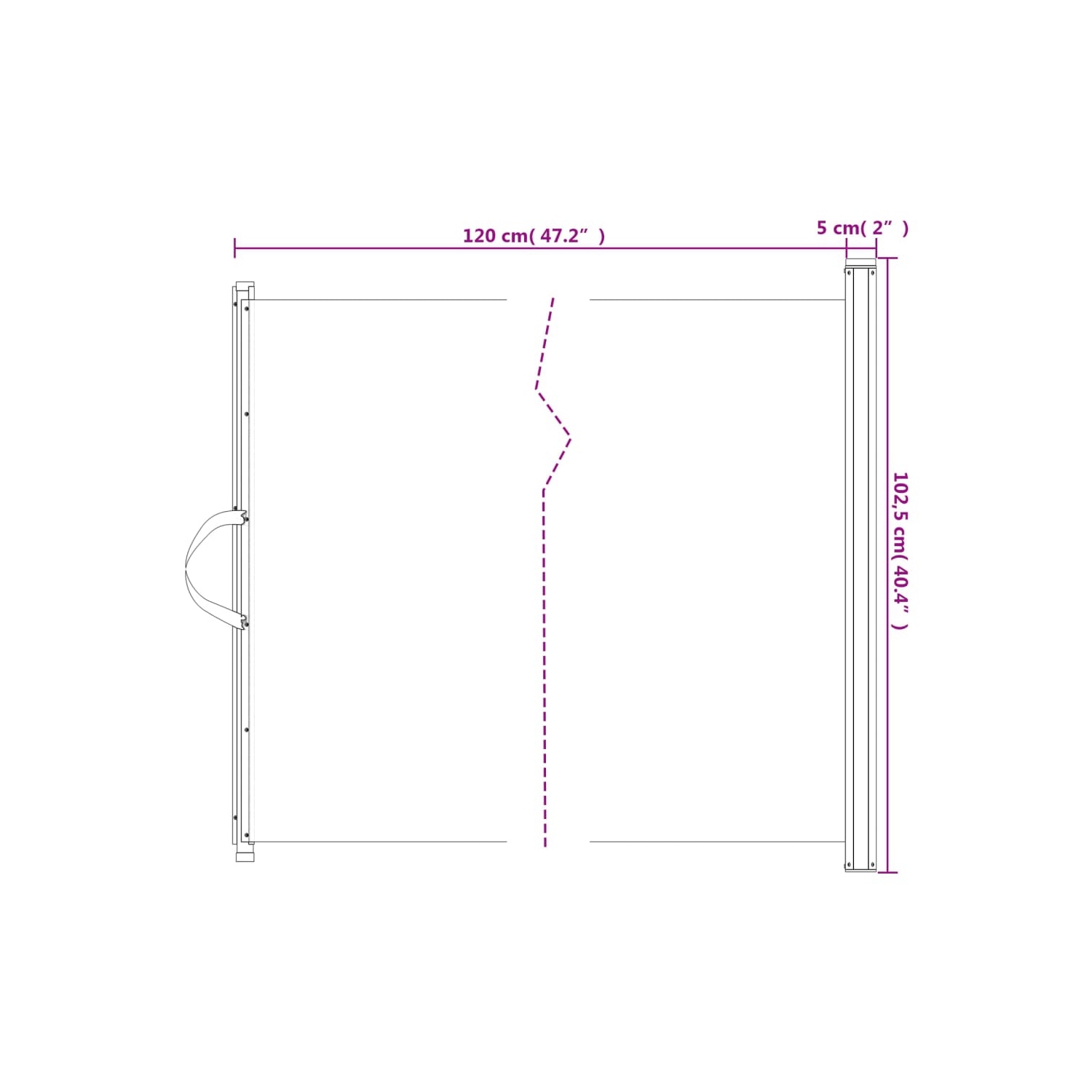vidaXL Retractable Pet Gate Black 102.5x125 cm