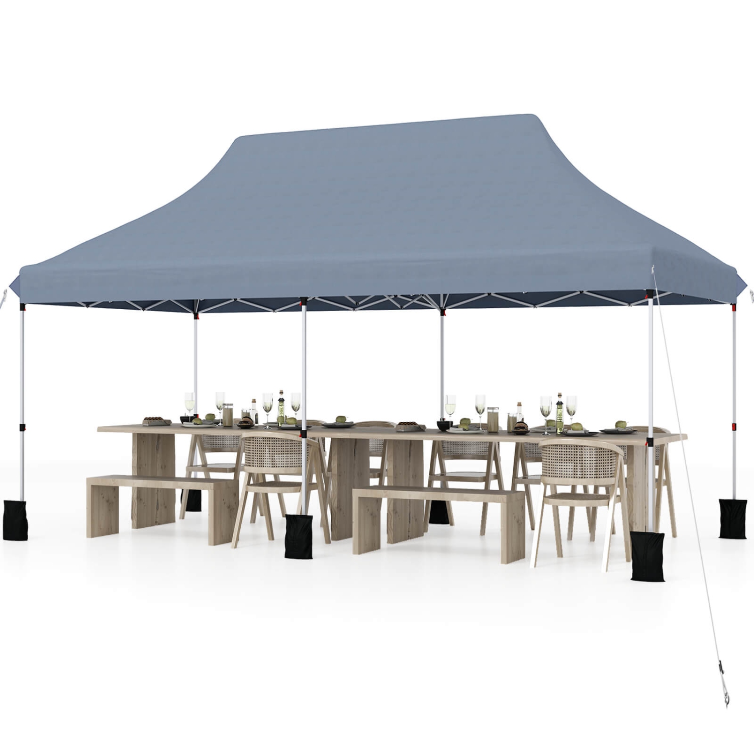 Costway 10 x 20 FT Pop-up Canopy UPF50+ Sun Protection Tent with Carrying Bag