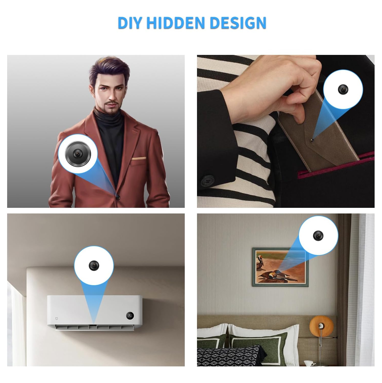 BoostBlossom Mini Camera DIY Module HD 1080P Camera Small WiFi Security Cameras Tiny Wireless Nanny Cam