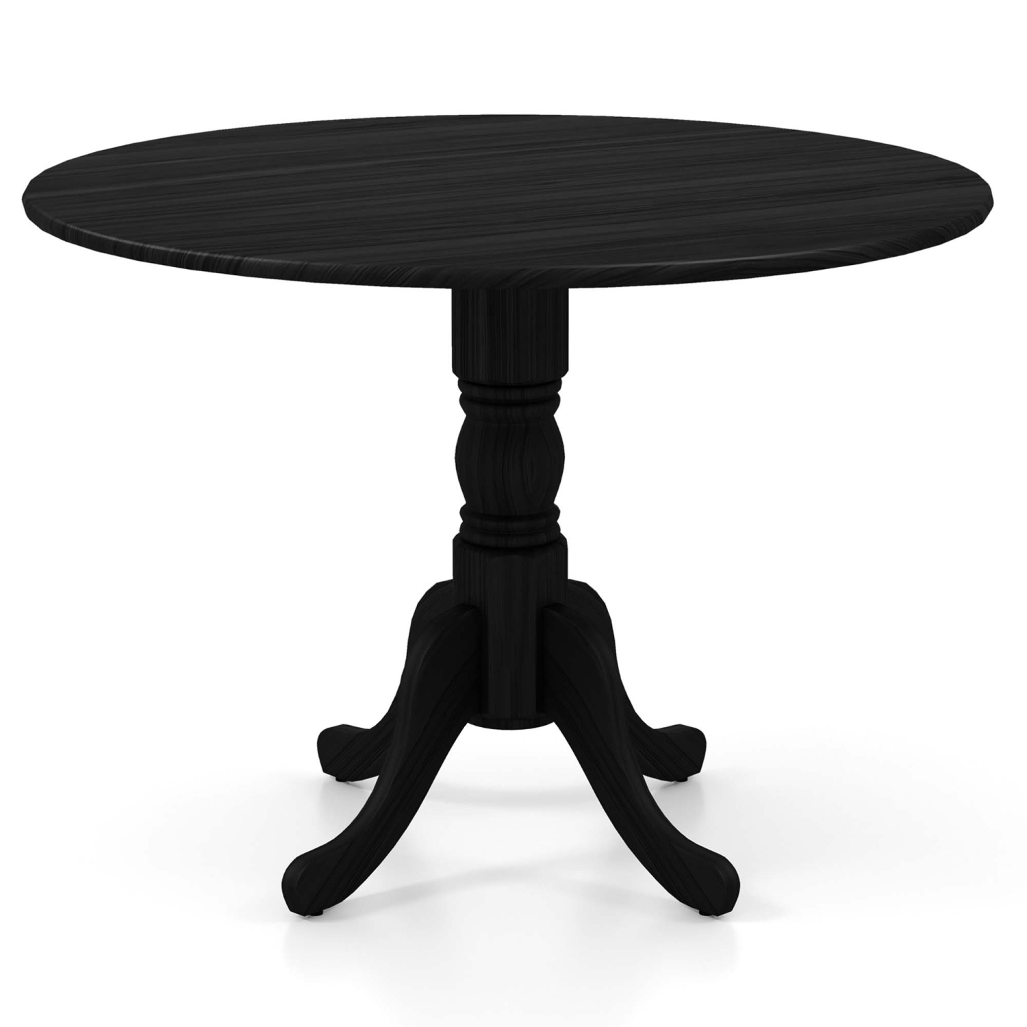 Table de salle à manger rustique en bois avec table ronde et pattes courbées de Costway