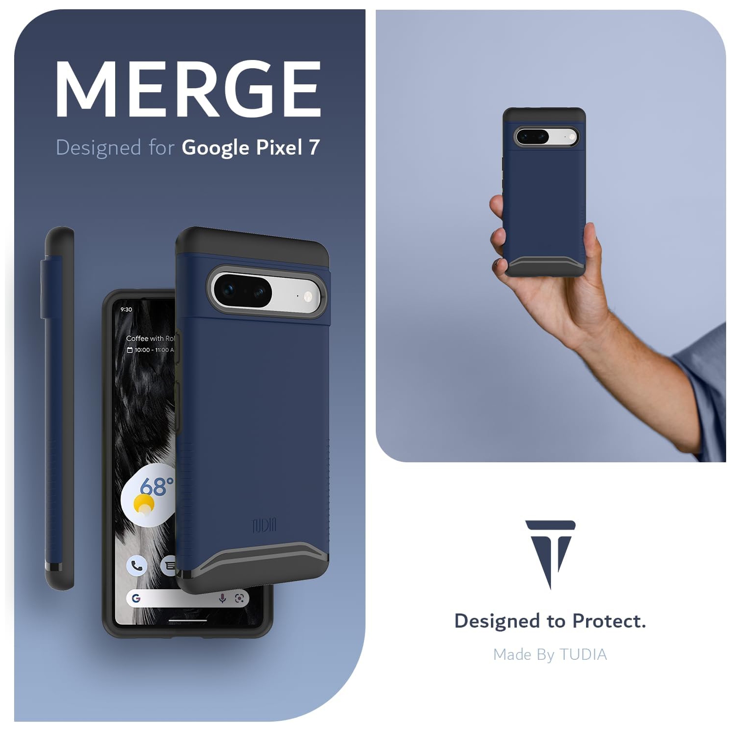 TUDIA Merge Google Pixel 7 Case Dual Layer - Indigo Blue