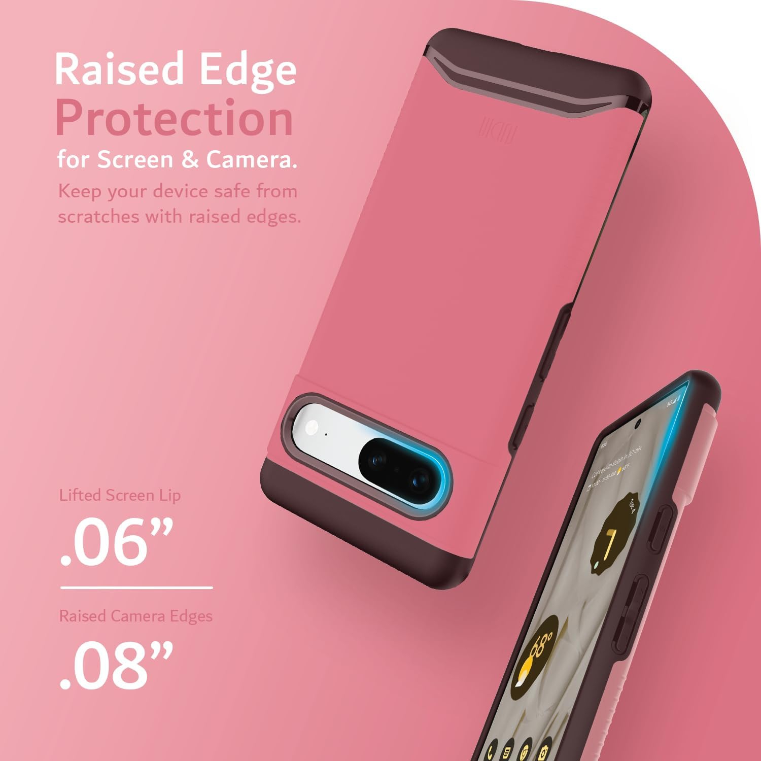 TUDIA Merge Google Pixel 7 Case Dual Layer - Smokey Pink