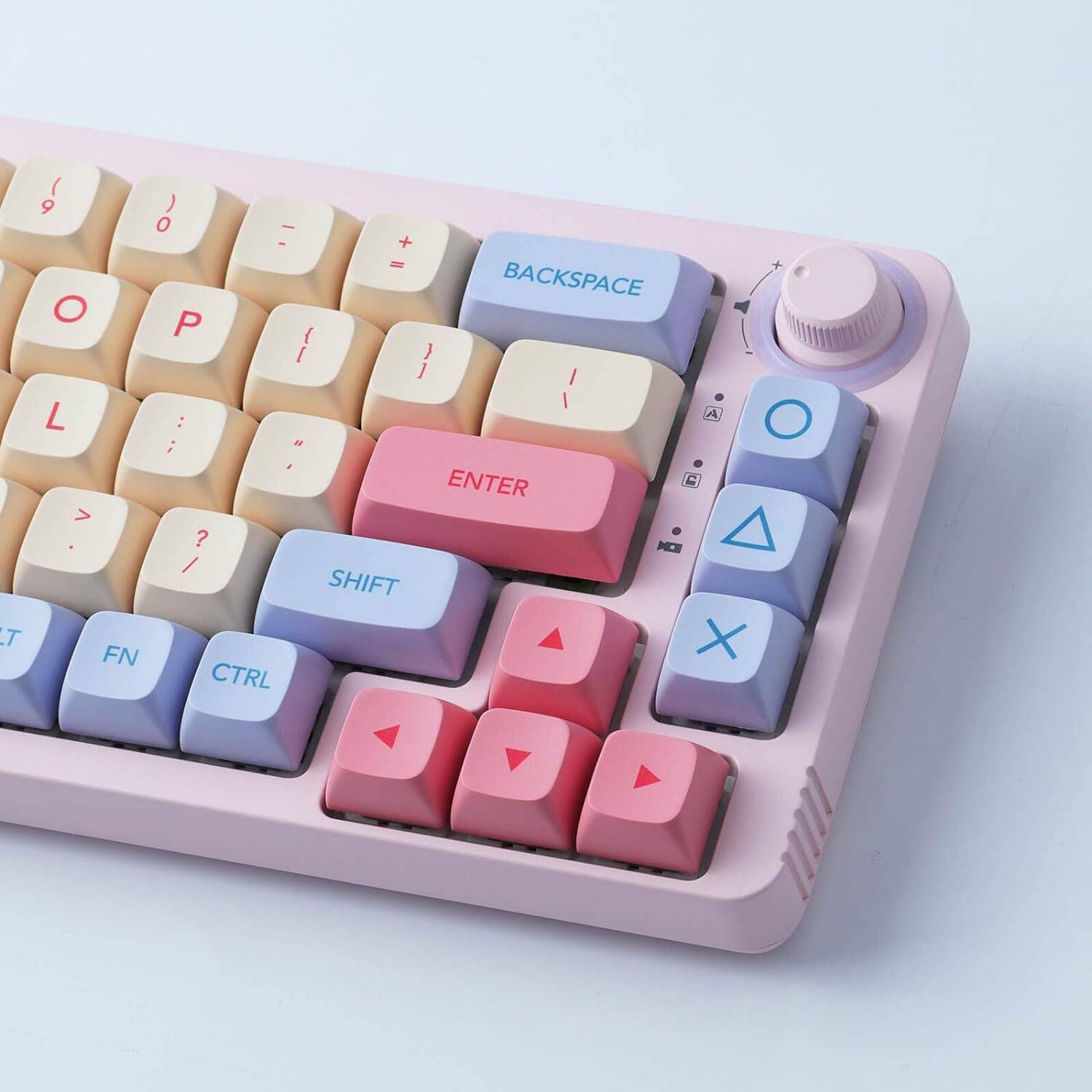 PBT Keycaps 132 Keys Marshmallow Keycaps, Dye-Sublimation Cute Keycaps XDA Profile Custom Keycaps for Cherry Gateron MX Switches Mechanical Keyboards