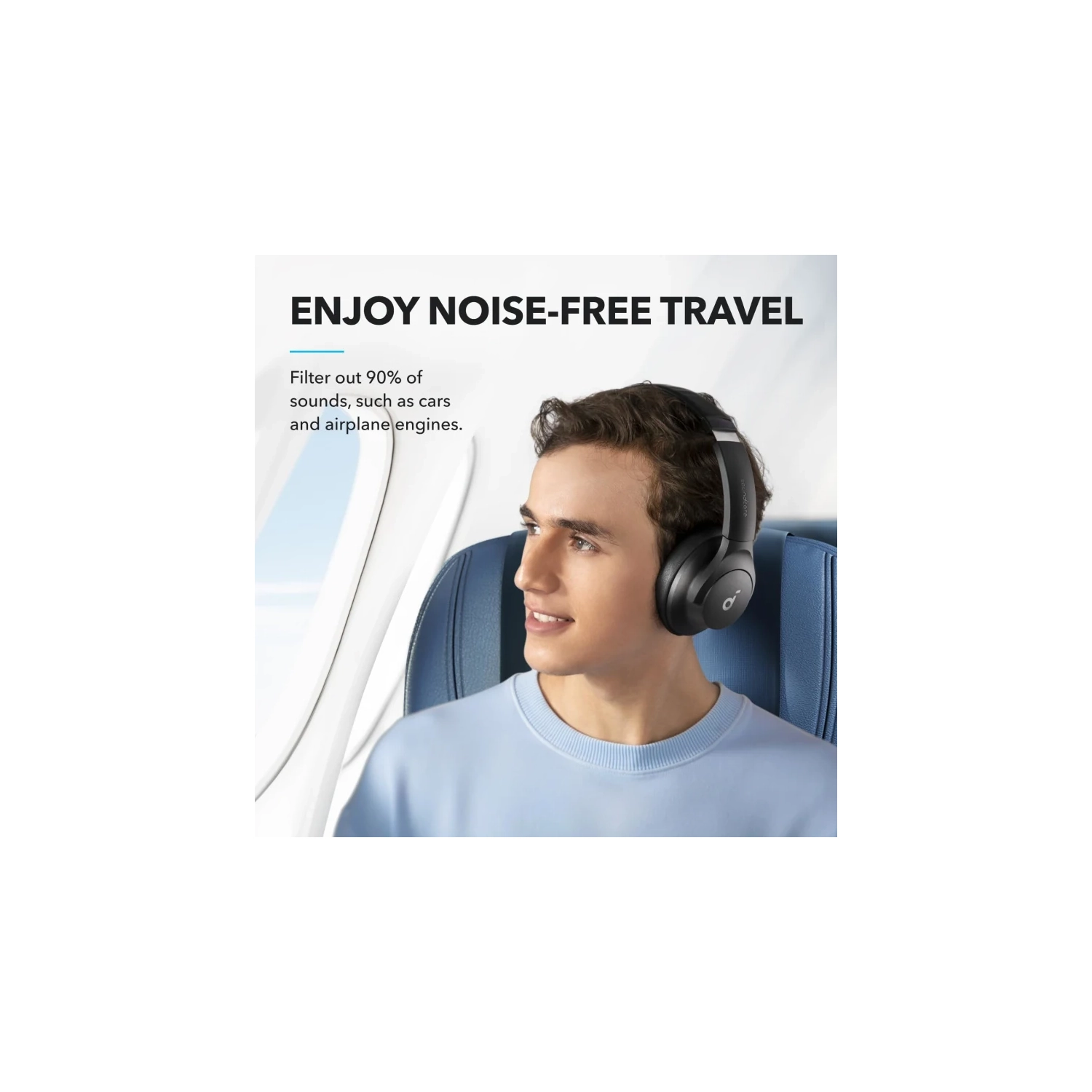 Soundcore Q20i Hybrid Active Noise Cancelling Headphones – Wireless Bluetooth, 40H ANC Playtime, Hi-Res Audio, Big Bass, Customizable App,