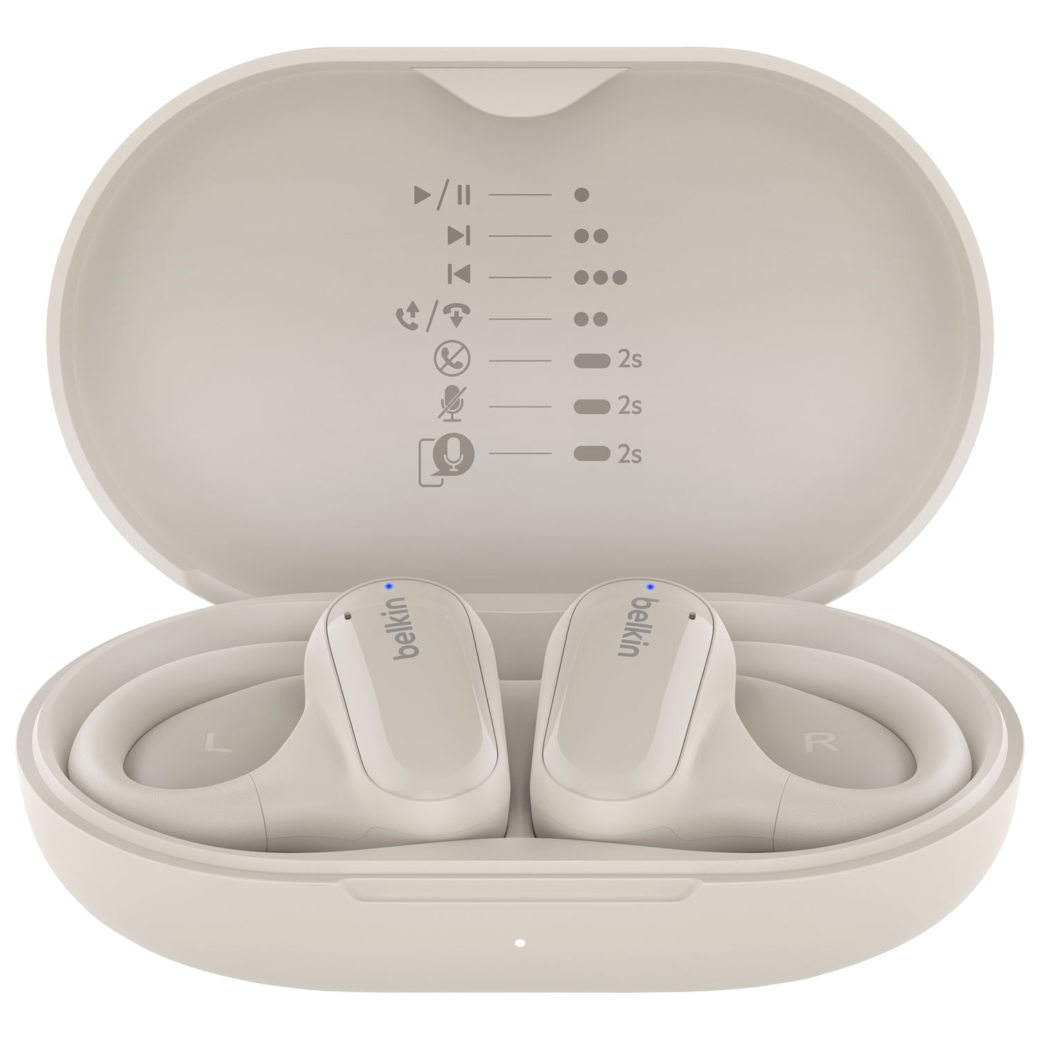 Écouteurs boutons 100 % sans fil ouverts SoundForm ClearFit de Belkin - Sable