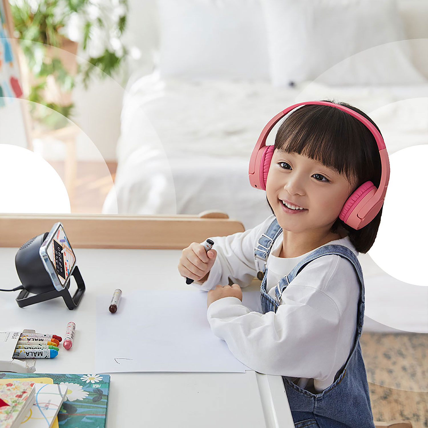 Casque d'écoute Bluetooth SoundForm Mini Kids de Belkin - Rose
