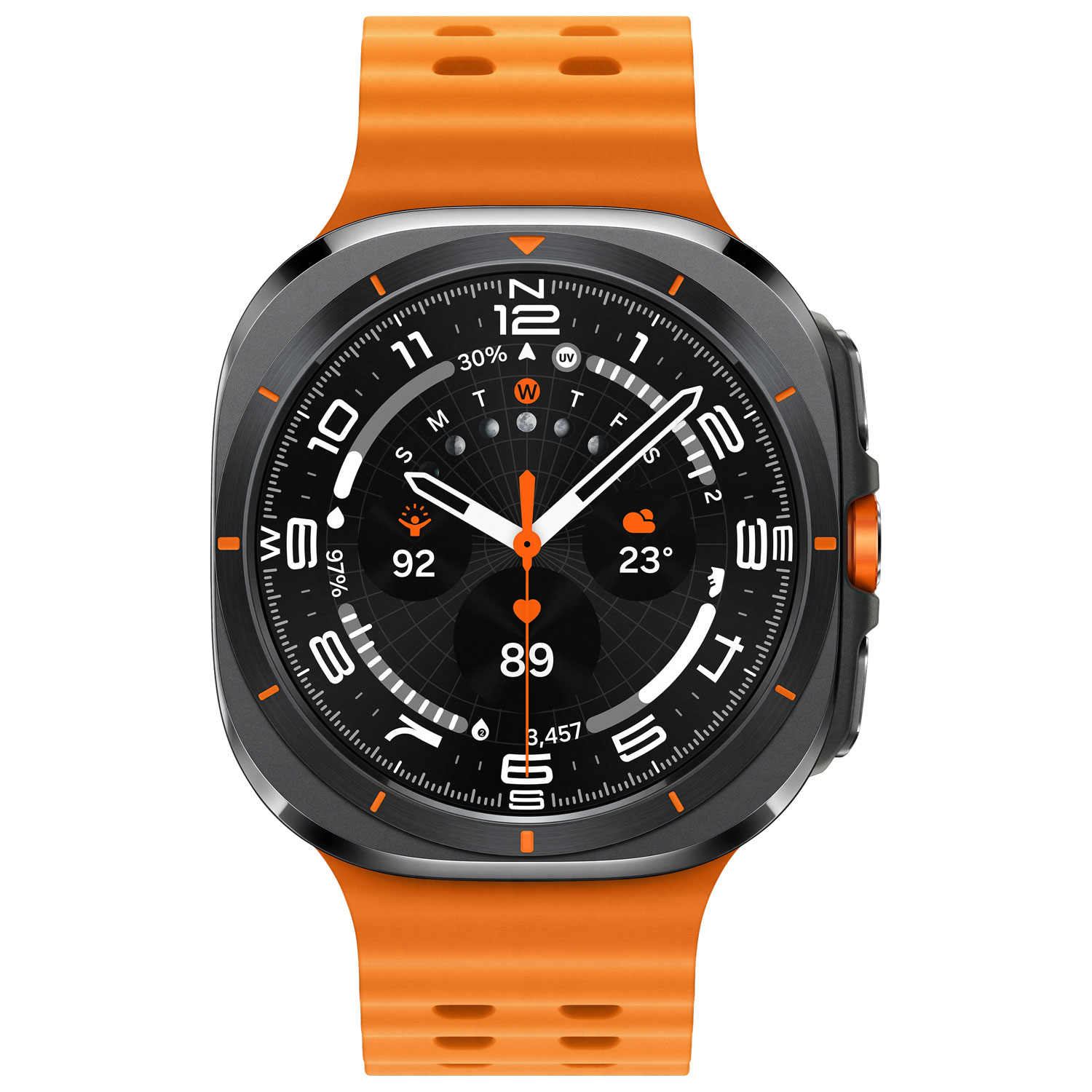 Samsung Galaxy Watch Ultra 47mm LTE Smartwatch - 2024 - Titanium Grey/Orange