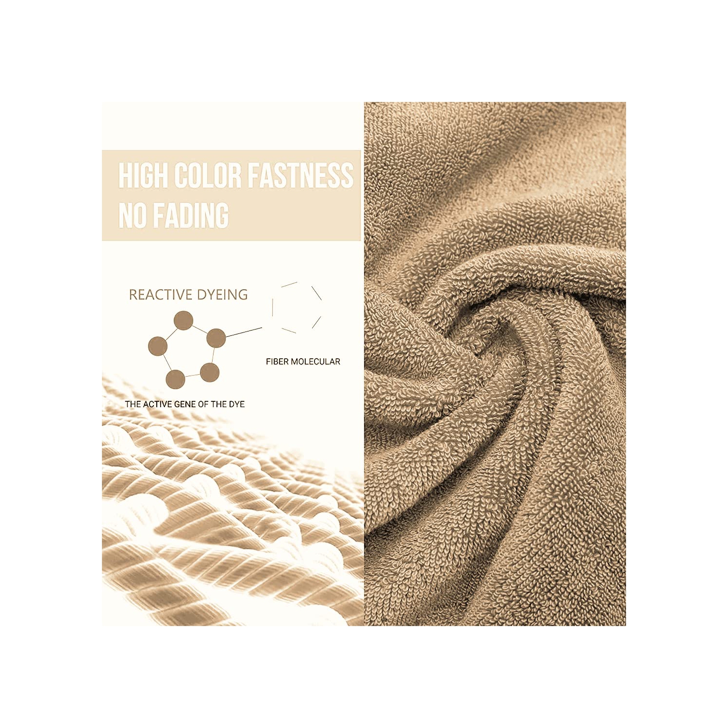 Ensemble de 4 serviettes de bain de luxe en lin canadien 30 x 54 po 600 GSM 100 % coton turc filé en anneau pour la plage, serviettes