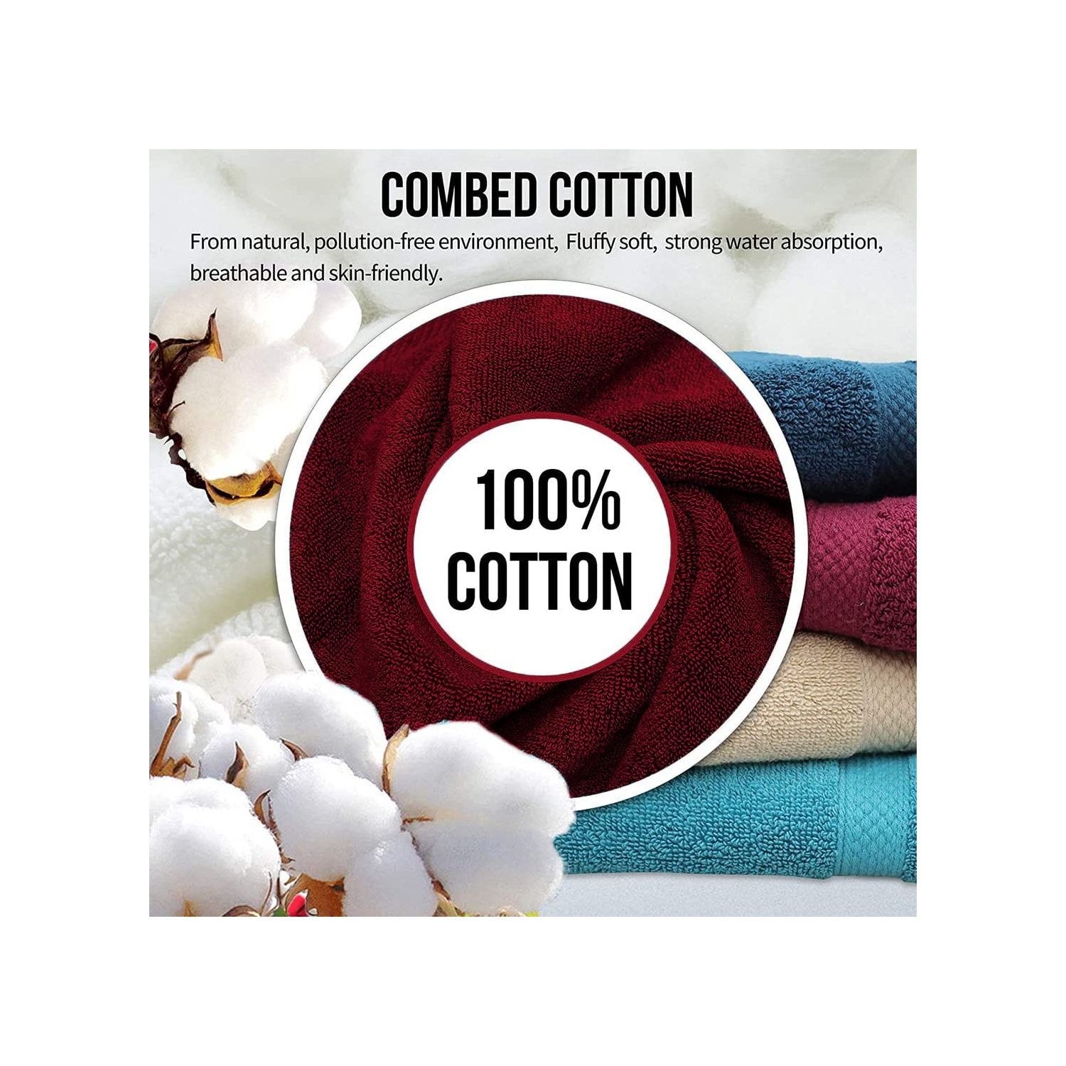 Canadian Linen 4 Pack Luxury Burgundy Spa Bath Sheet Extra Large Towels 30"x54", 500 GSM Premium Organic Cotton Towel Soft Absorbent Lightweight