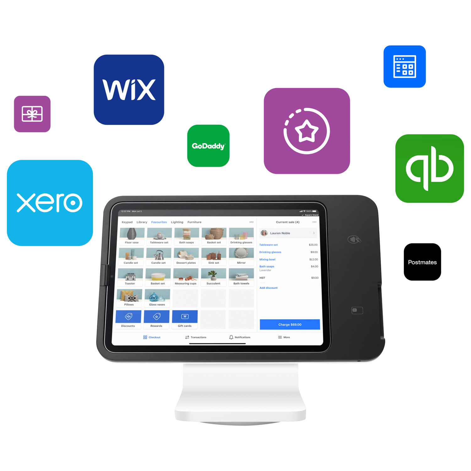 Support de point de vente Square pour iPad avec USB-C