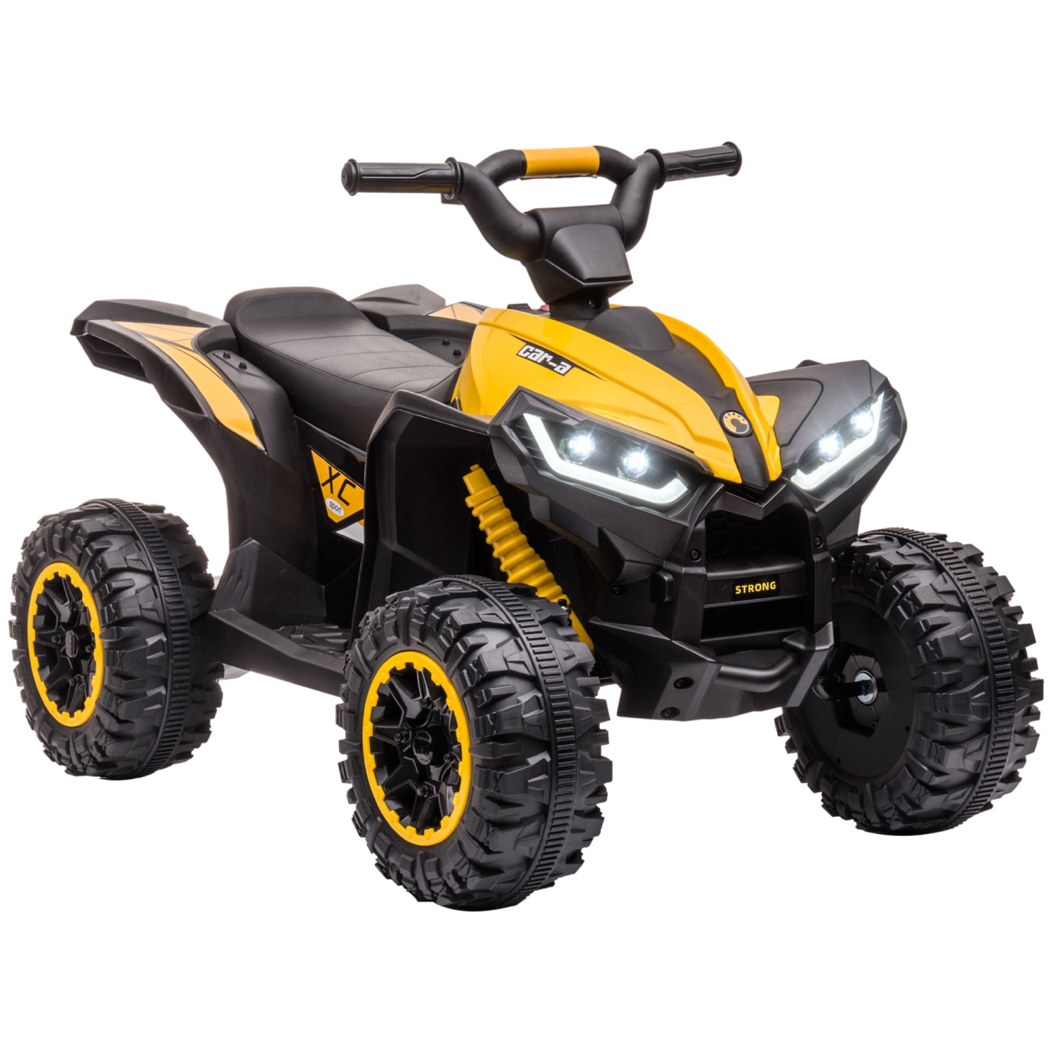 VTT 12&nbsp;V pour enfants, quad à quatre roues pour enfants avec musique, phares, vitesse élevée et basse, VTT électrique alimenté par batterie pour