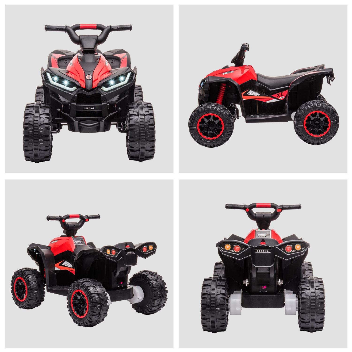 VTT 12&nbsp;V pour enfants, quad à quatre roues pour enfants avec musique, phares, vitesse élevée et basse, VTT électrique alimenté par batterie pour