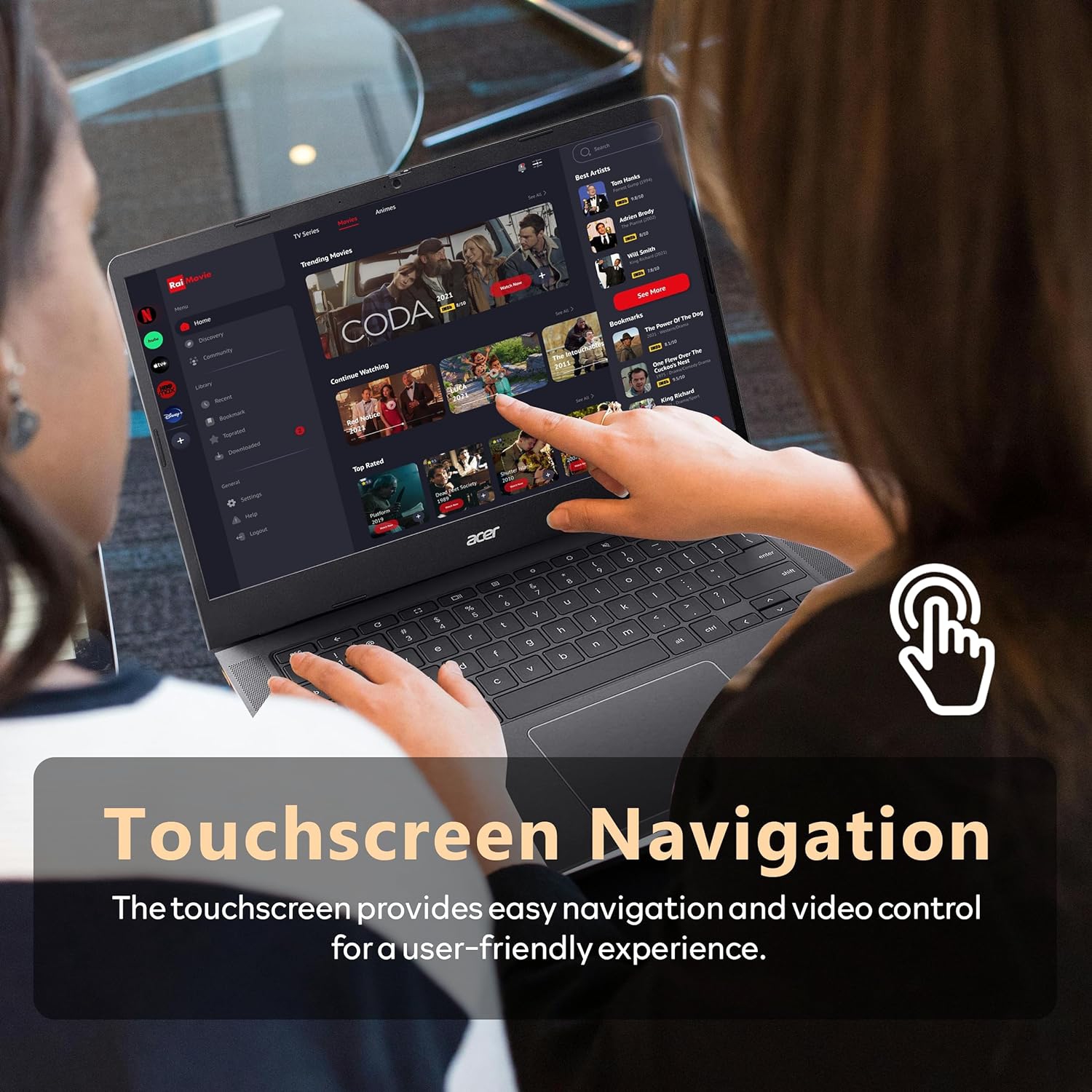 Acer Chromebook Plus 14" FHD IPS Touchscreen Laptop, Intel i3-N305 Processor, 640GB Storage, 8GB RAM, Intel UHD Graphics, Wi-Fi 6E, Chrome OS, Gray