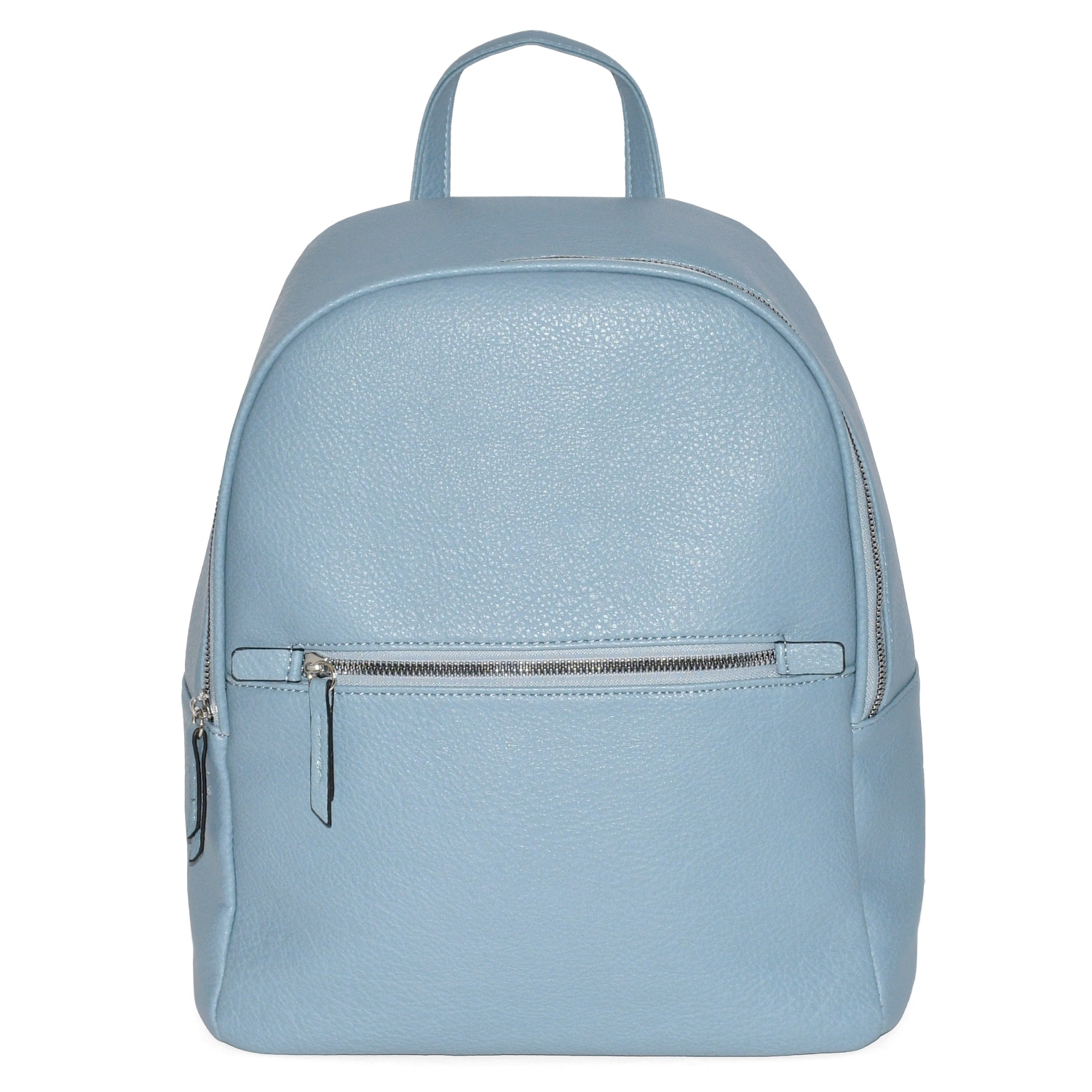 BACKPACK WITH FRONT ZIPPER POCKET - powder-blue