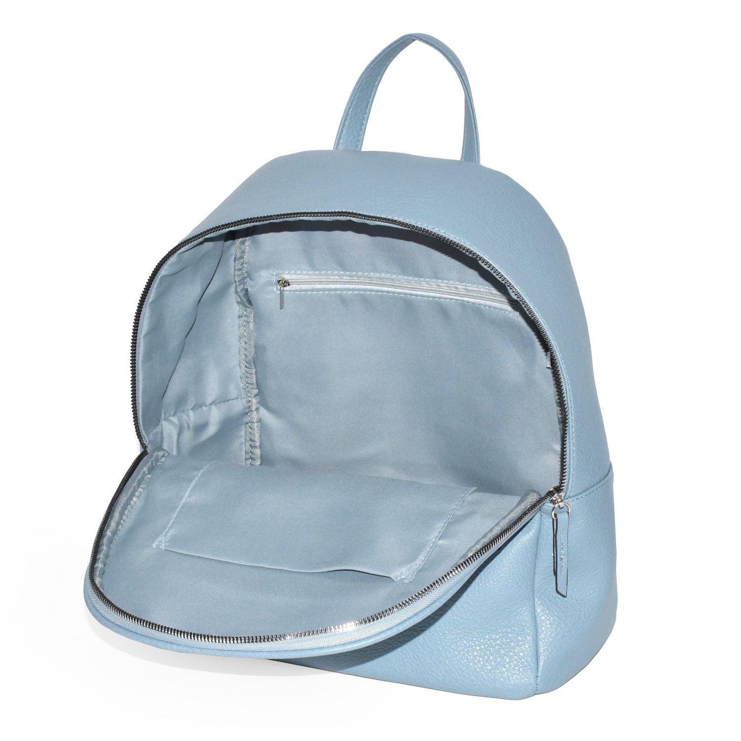 BACKPACK WITH FRONT ZIPPER POCKET - light-grey