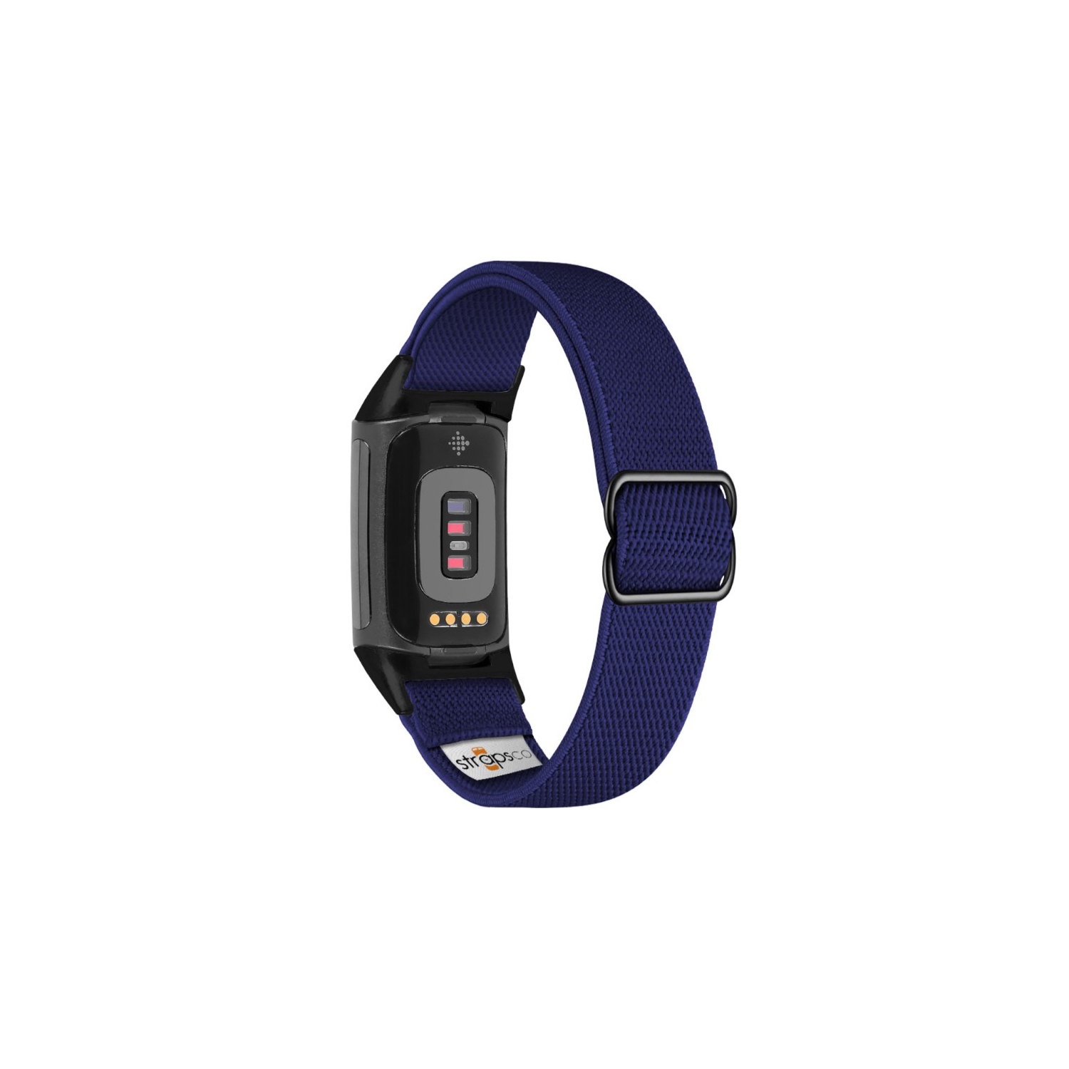 Bracelet élastique en nylon pour charge 5 de Fitbit - Bleu - Adaptateur noir