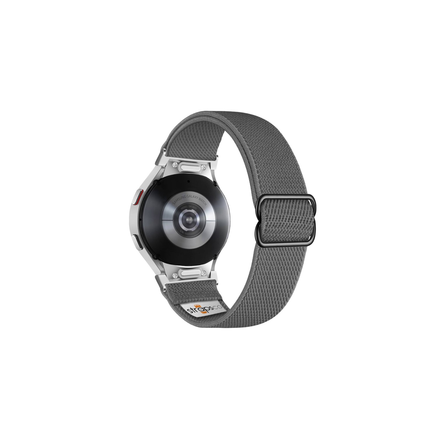 Nylon Stretch Band for Samsung Galaxy Watch 6 - Grey - Silver Adapter