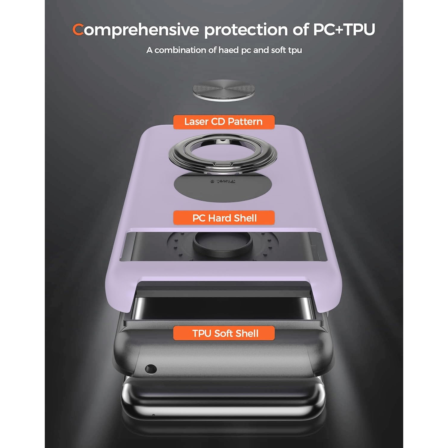 XCRS – Étui pour Pixel 8 A 2024 de Google, rotatif torsadé, étui de protection double couche mince Armor