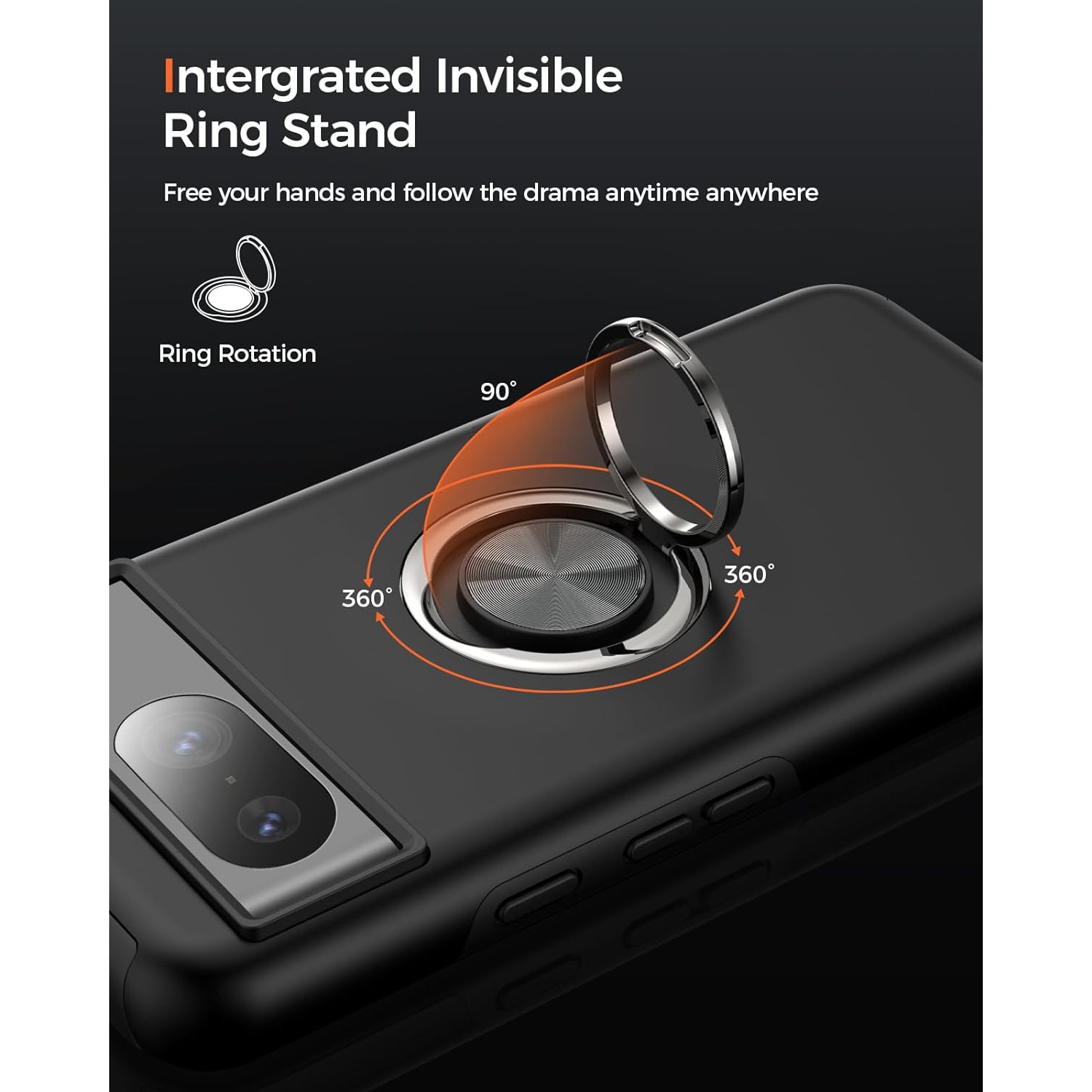 XCRS – Étui pour Pixel 8&nbsp;A 2024 de Google, rotatif torsadé, étui de protection double couche mince Armor