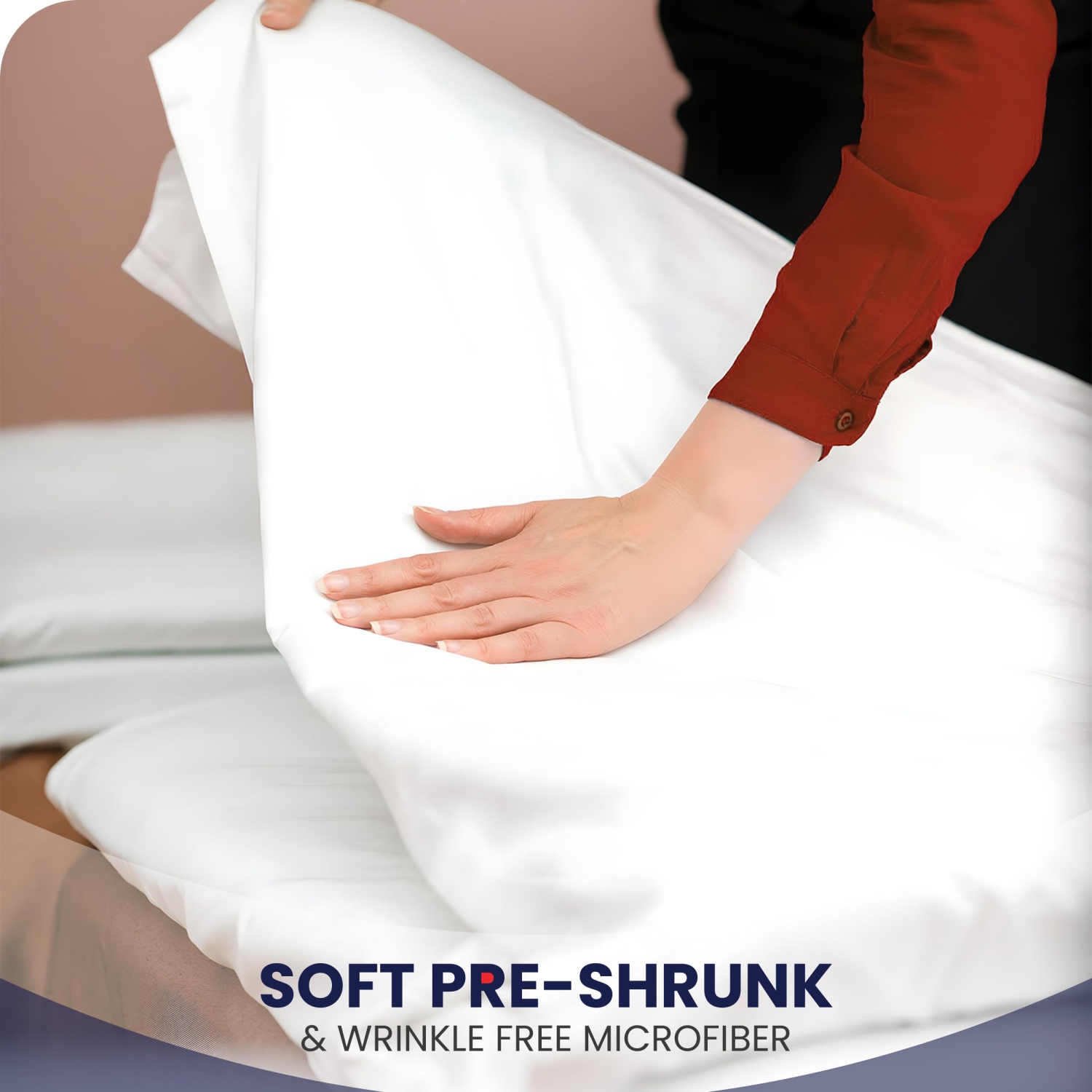 Ens. Housse de couette en microfibre de lin canadien 3 pcs, 80 x 90&nbsp;po, 1 housse avec fermeture à glissière et 2 taie d'oreiller, literie Home