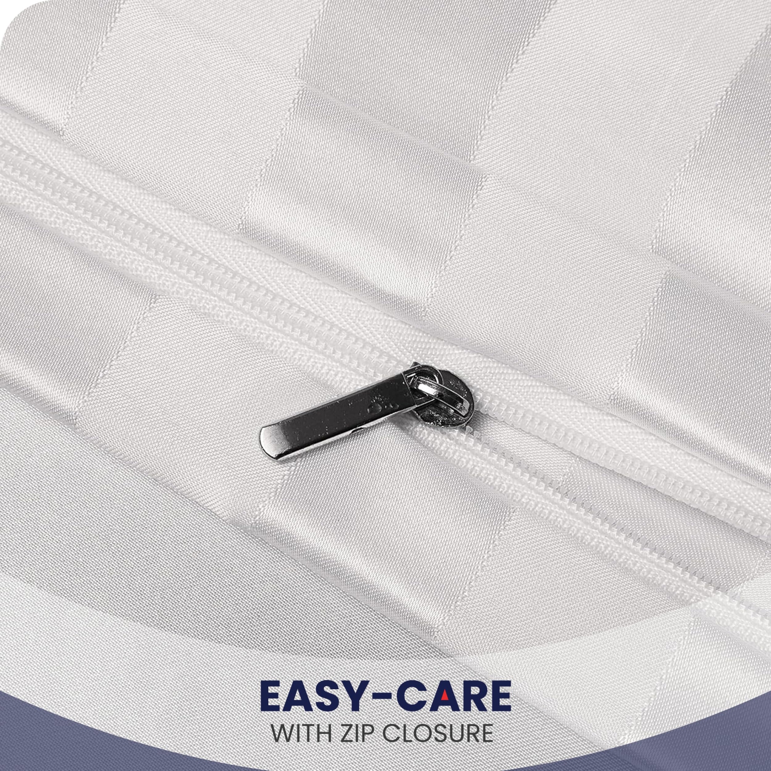 Ens. Housse de couette en microfibre de lin canadien 3 pcs, 104 x 90&nbsp;po, 1 housse avec fermeture à glissière et 2 taie d'oreiller, literie Motel