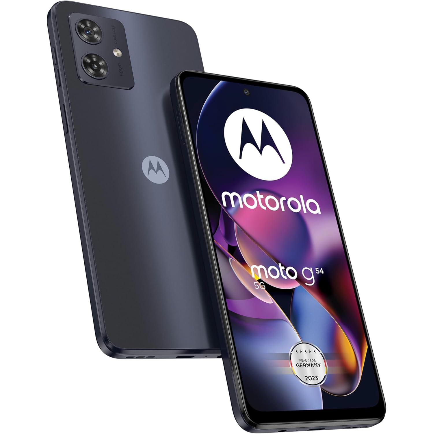 Motorola Moto G54 Dual-SIM 256GB ROM + 8GB RAM (Only GSM | No CDMA) Factory Unlocked Smartphone (Midnight Blue) - International Version