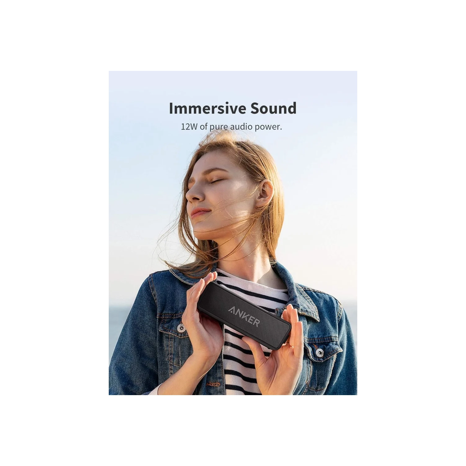 Haut-parleur Bluetooth portatif Soundcore 2 d'Anker - son stéréo 12 W, Bluetooth 5, BassUp, étanche IPX7, temps de jeu de 24 heures jumelage